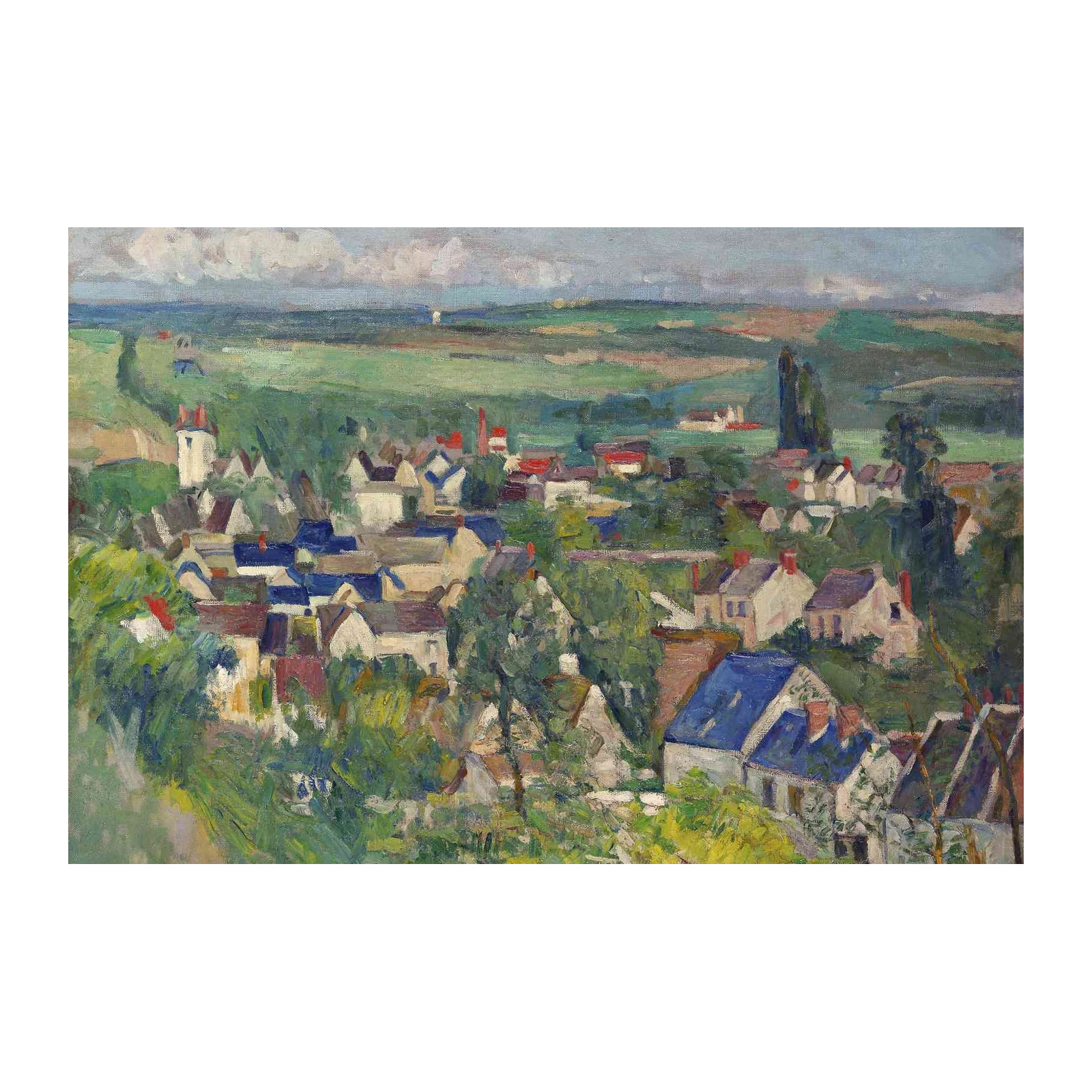 Impressionist Village Landscape Wall Art