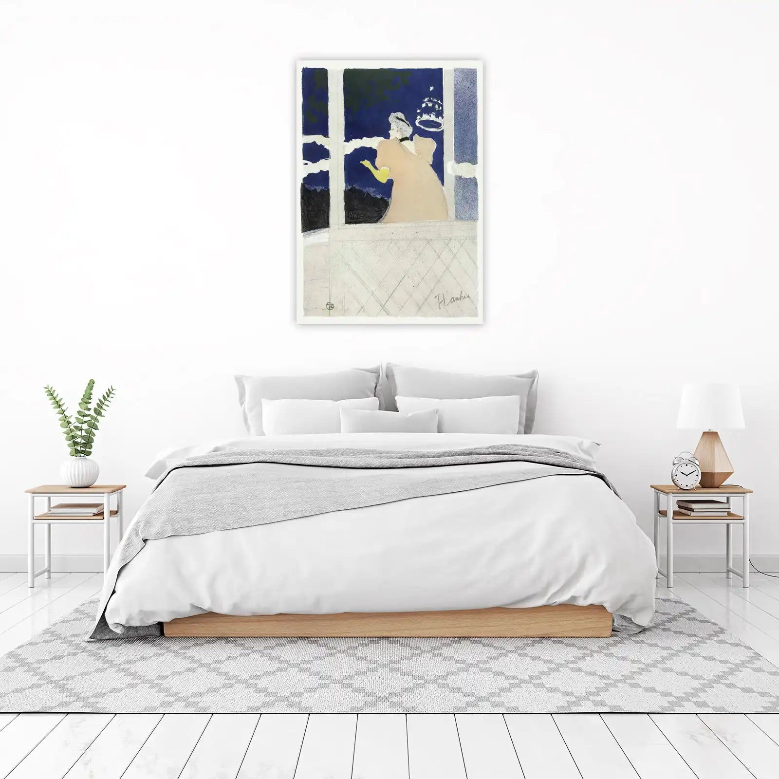 Vintage Woman Window Scene Wall Art