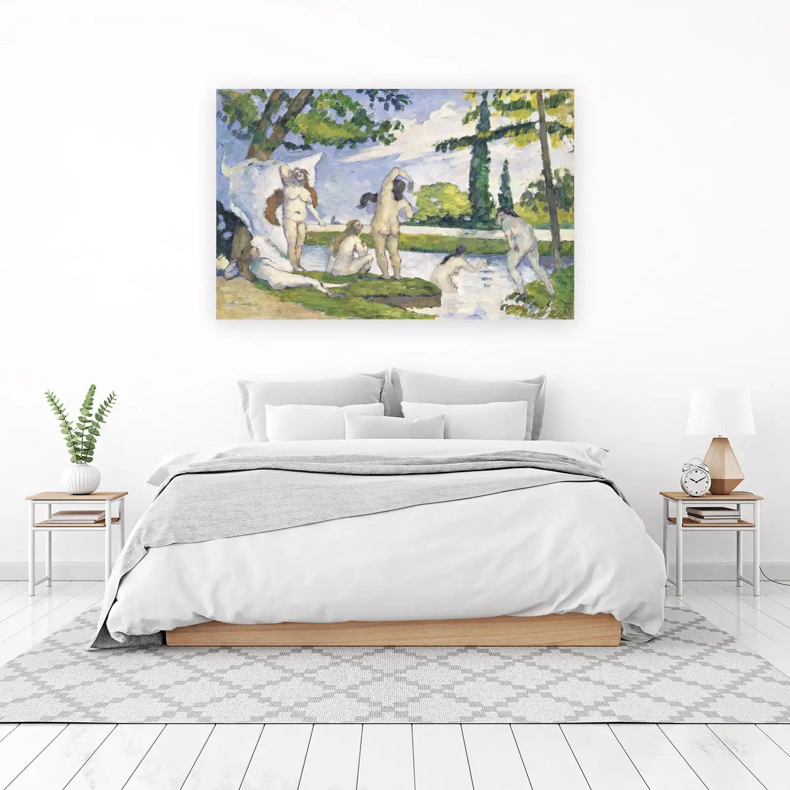Bathers Nature Scene Post-Impressionist Wall Art