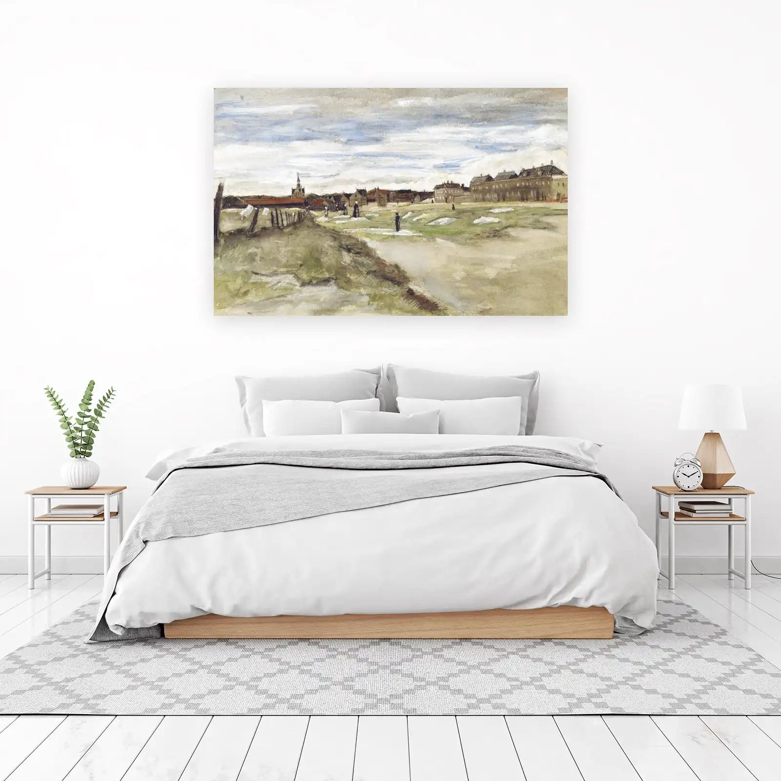 Vintage Village Scene Wall Art - Rustic Charm
