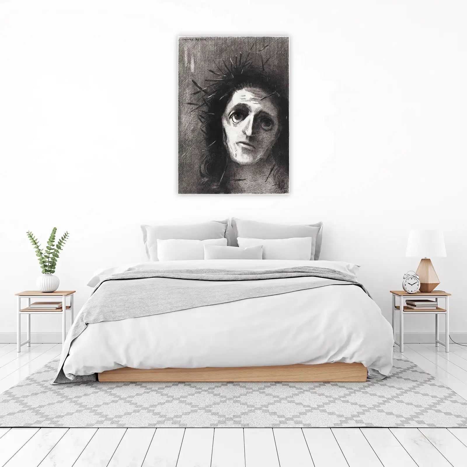 Expressive Christ Head by Odilon Redon Wall Art