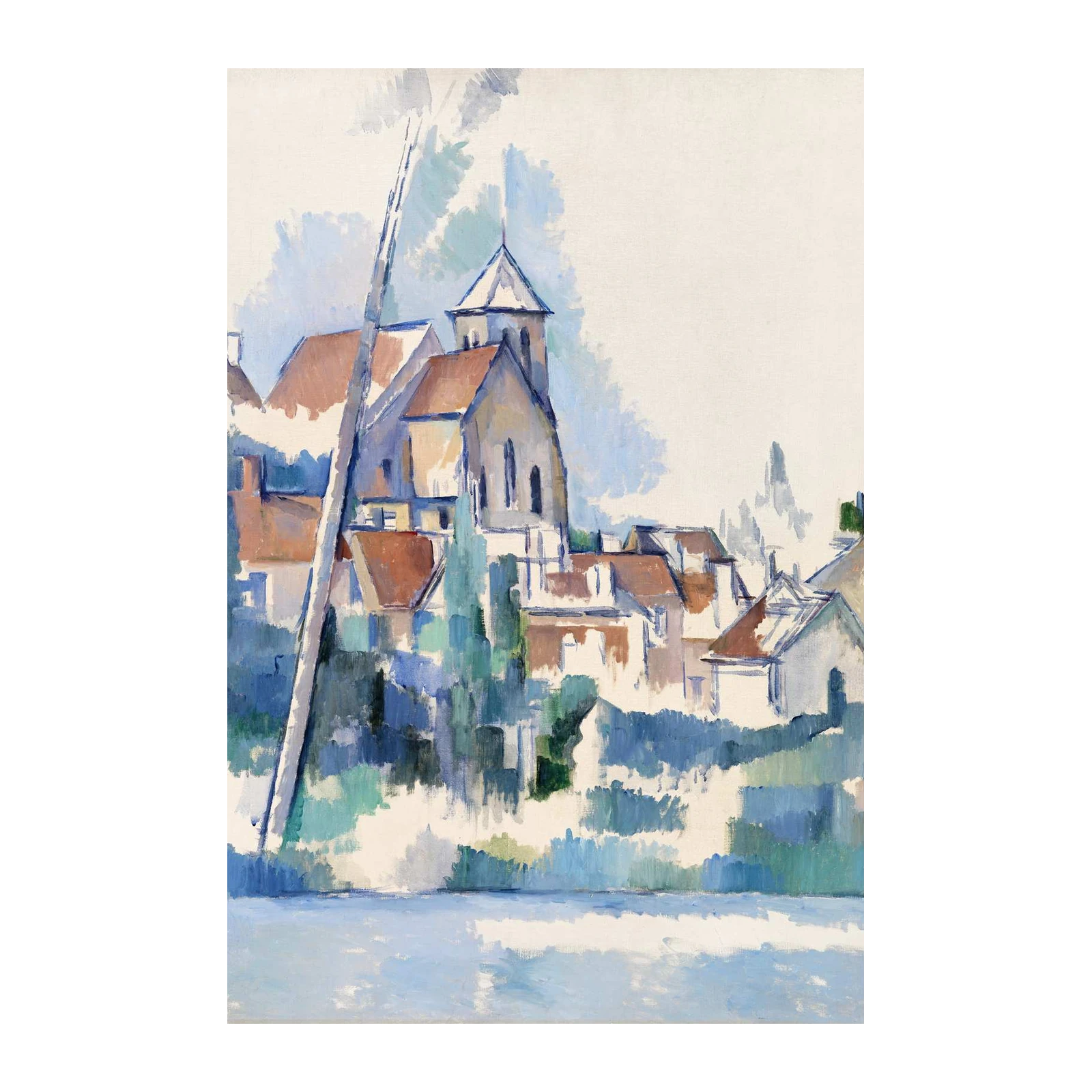 Impressionist Village Landscape Wall Art