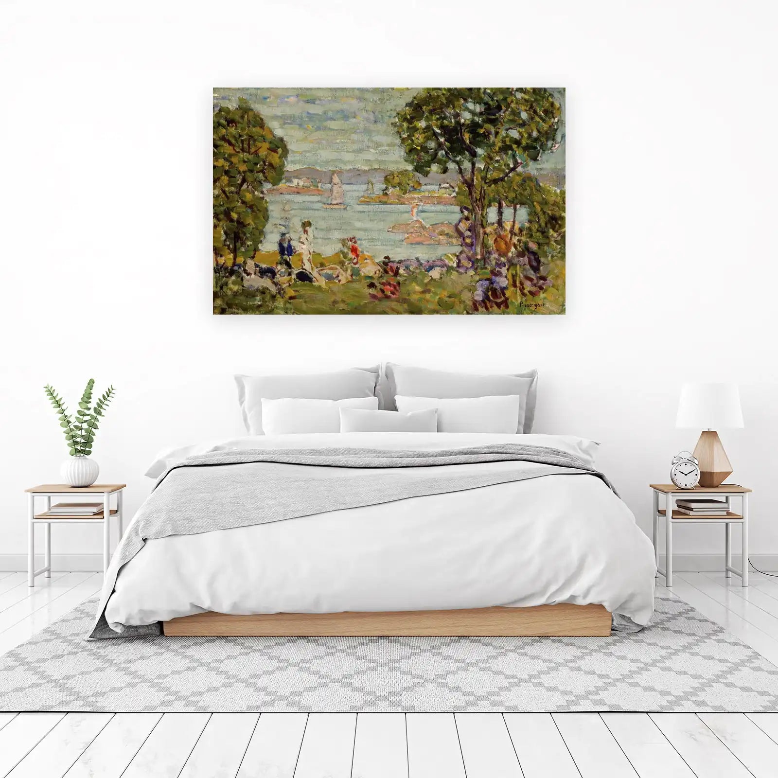 Seaside Leisure Impressionist Landscape Wall Art