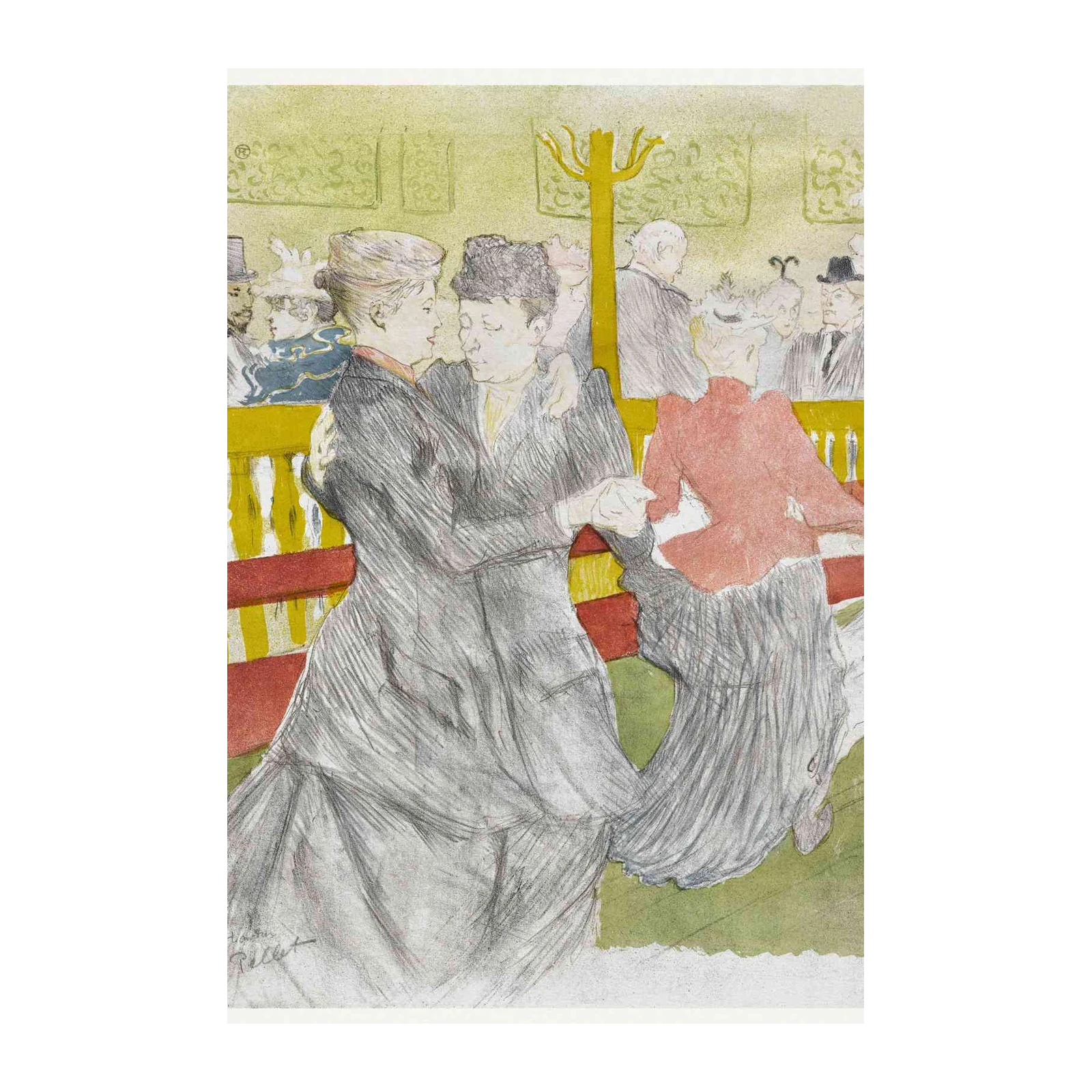 Dancing Couple Vintage Art Wall Art