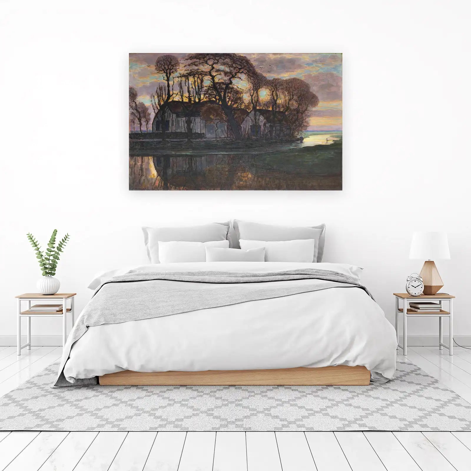 Nostalgic Riverside House Wall Art