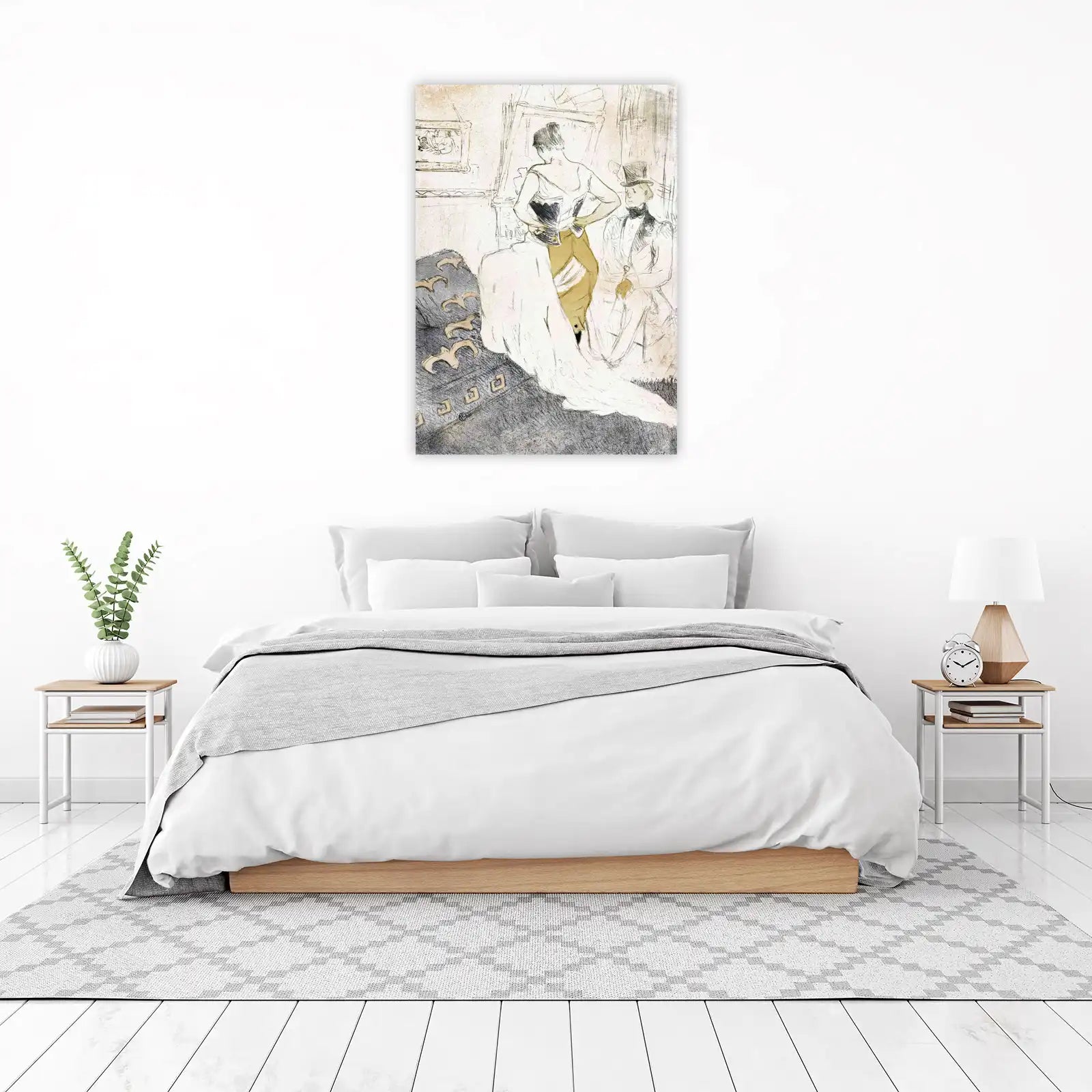 Vintage Fashion Scene Art Wall Art