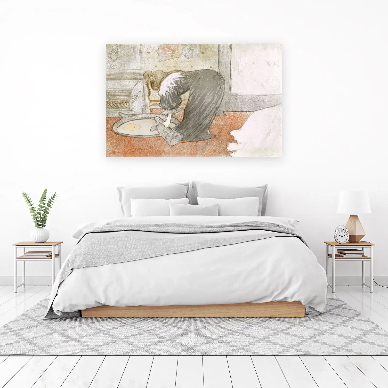 Elegant Woman Morning Routine Wall Art