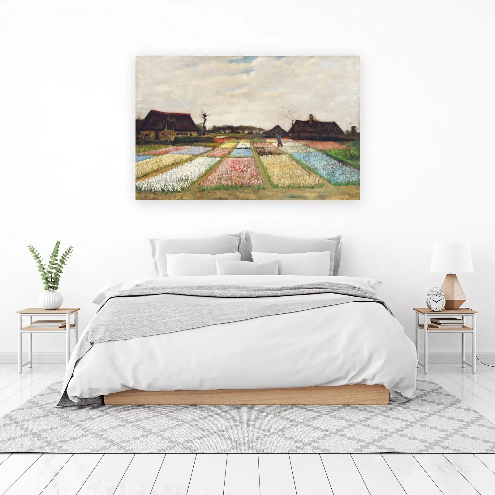 Vibrant Flower Field Landscape Wall Art