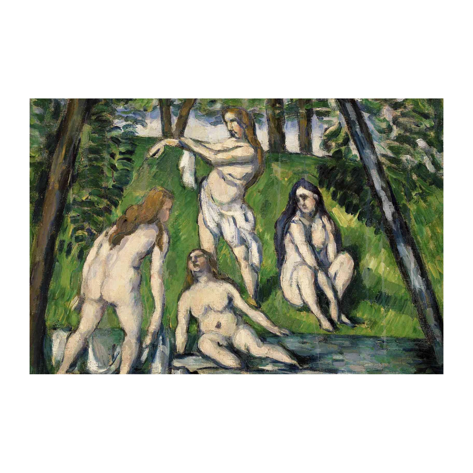 Bathers in a Forest Landscape Wall Art