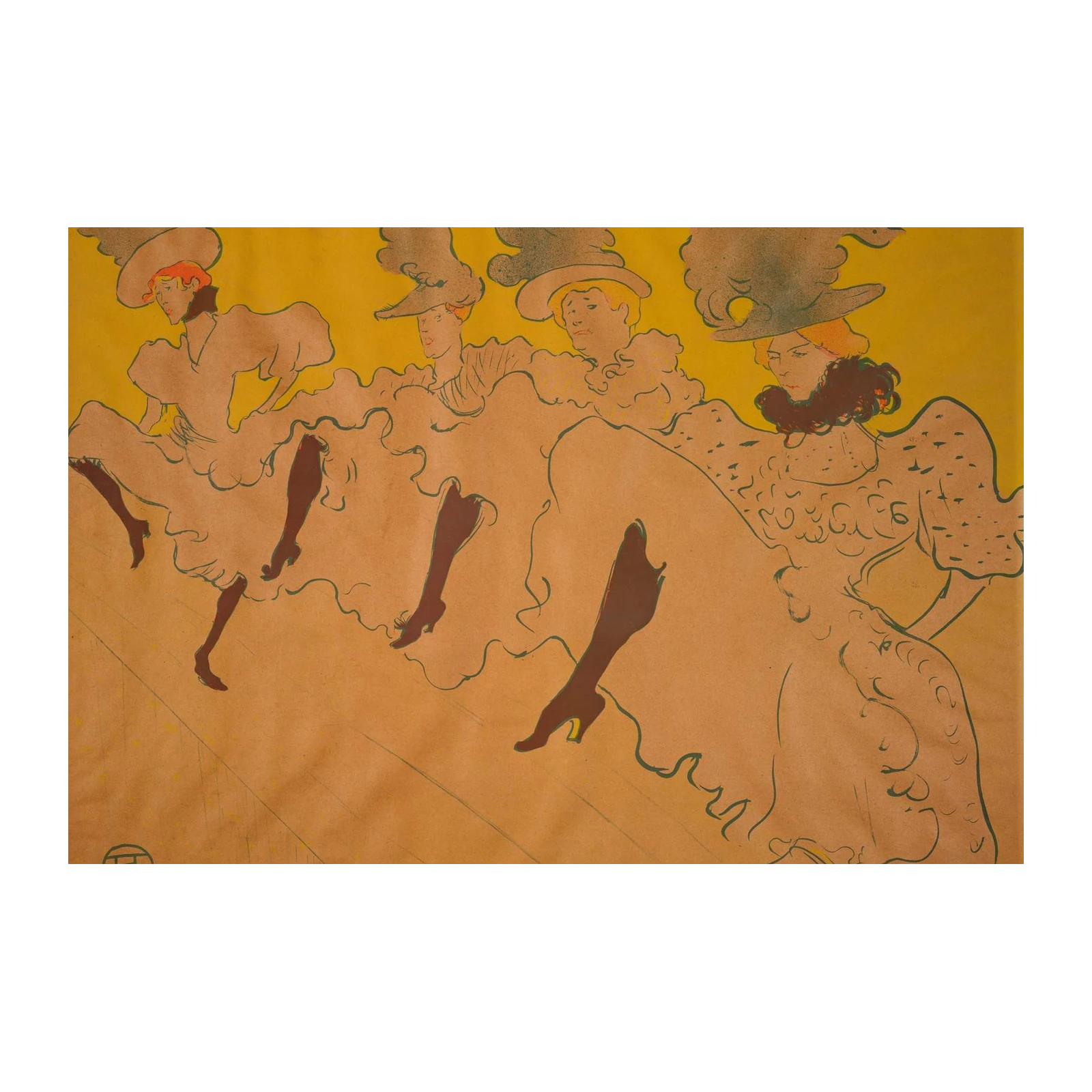 Vintage French Can Can Dancers Wall Art