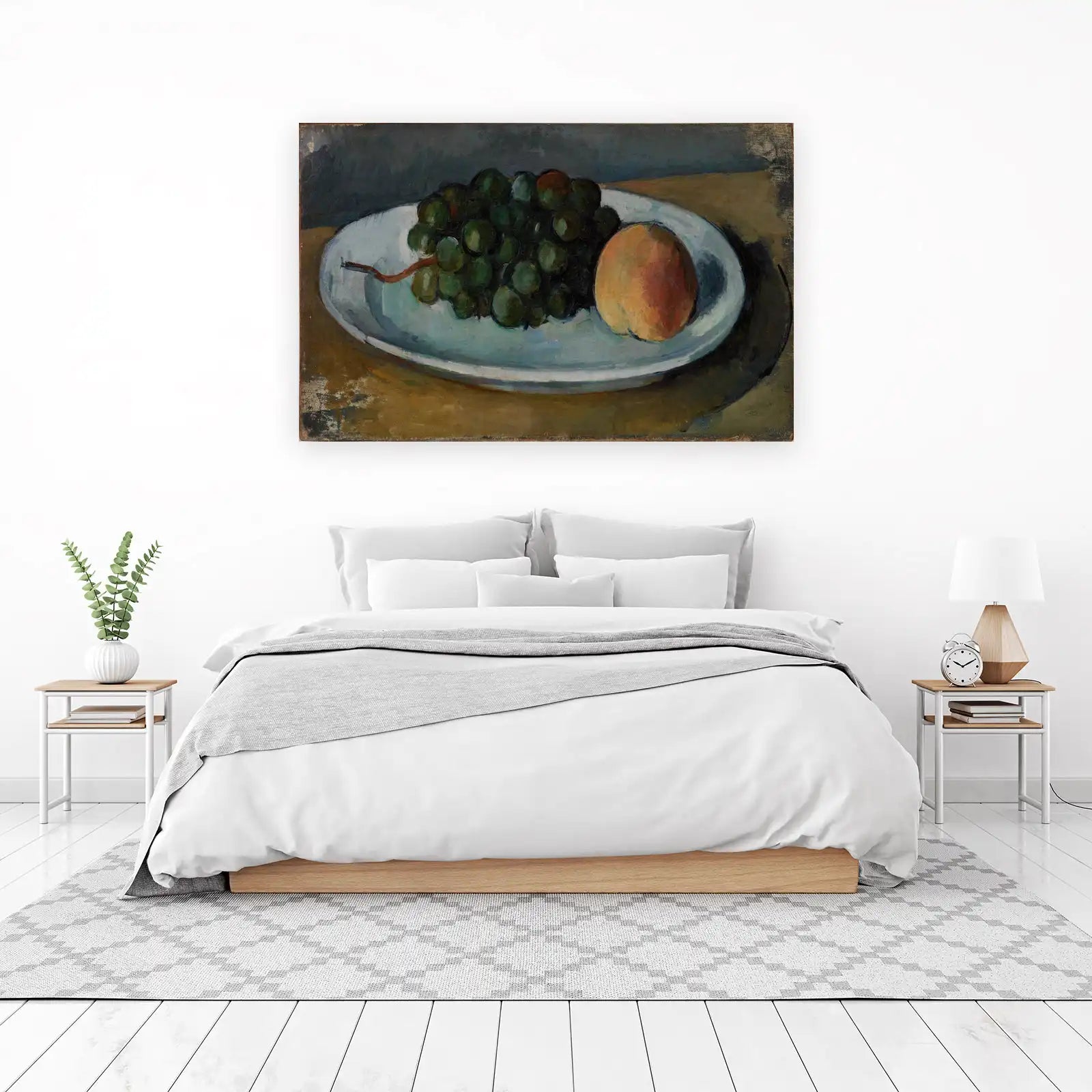 Still Life Grapes and Peach Wall Art