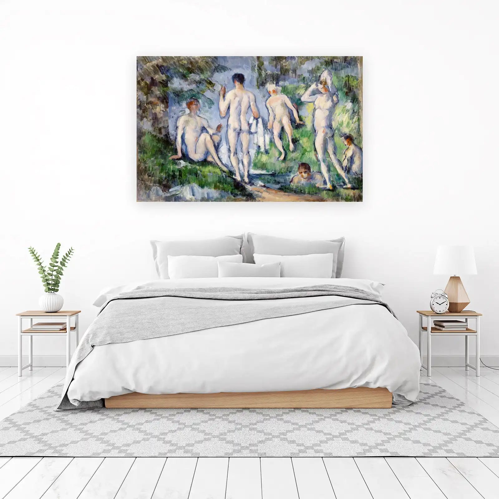 Bathers by River Cézanne Wall Art