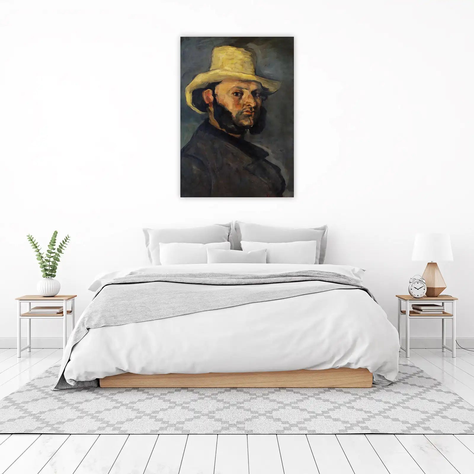 Man in Yellow Hat Portrait Wall Art
