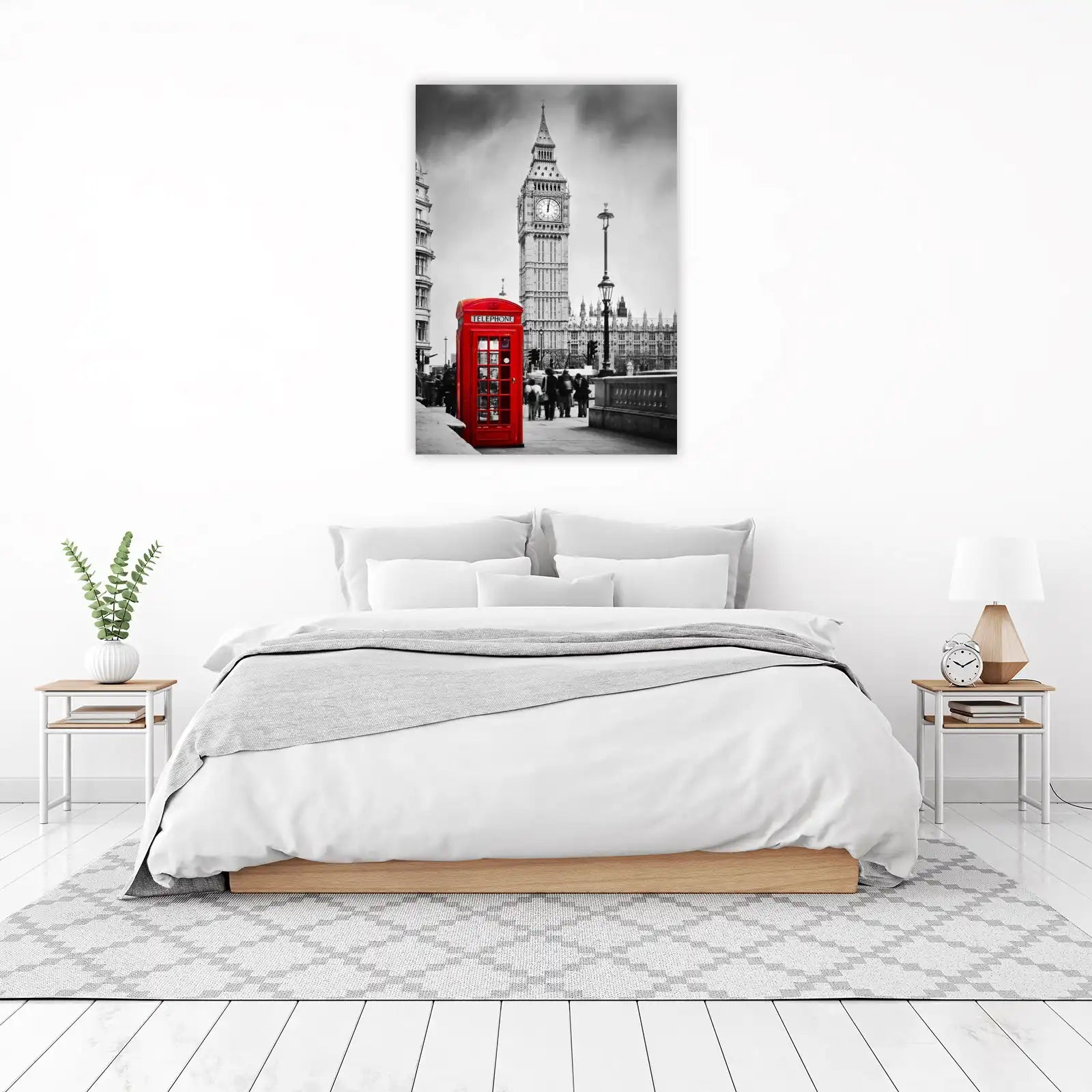 Iconic London Red Phone Booth Big Ben Wall Art