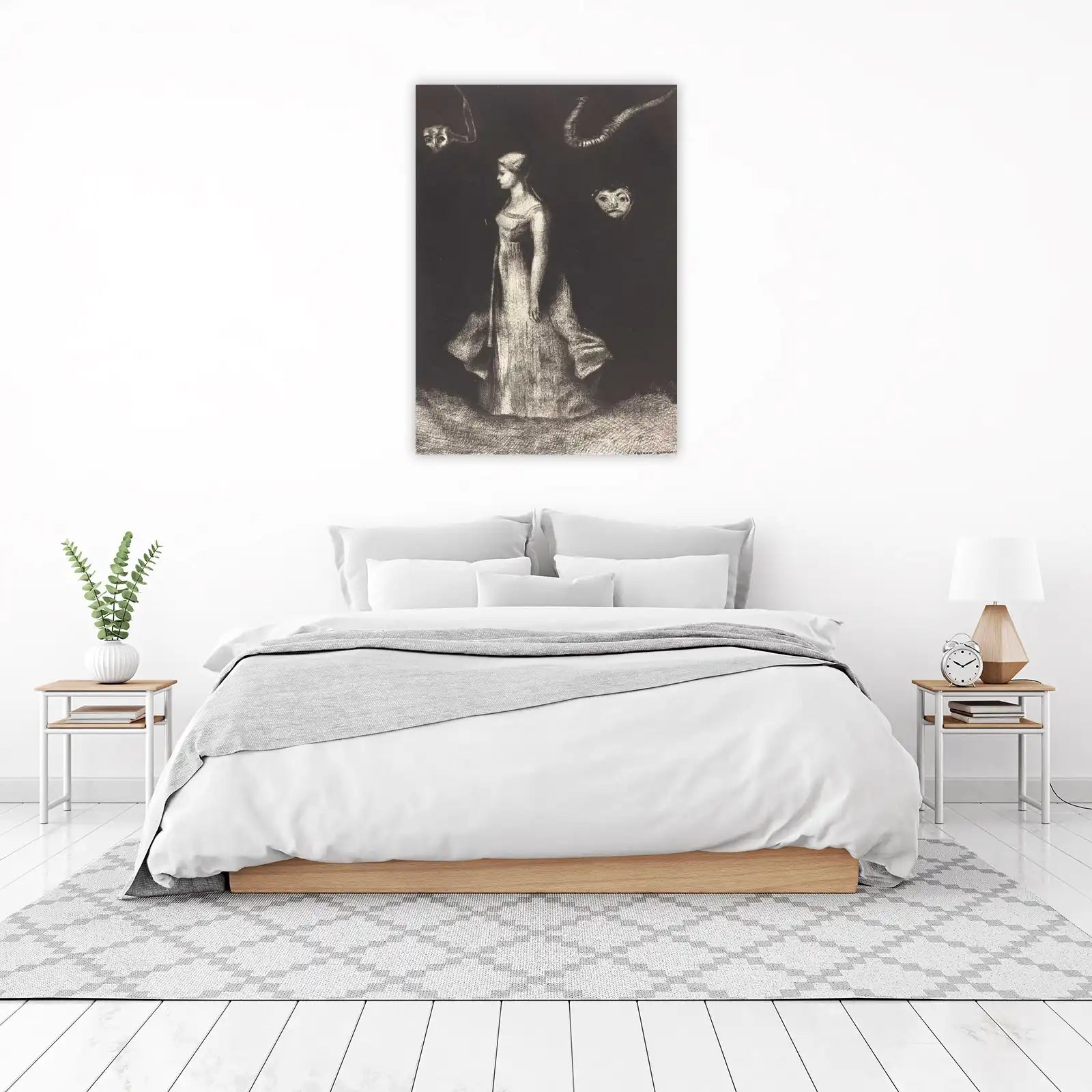 Mysterious Figure Dreamlike Woman Wall Art