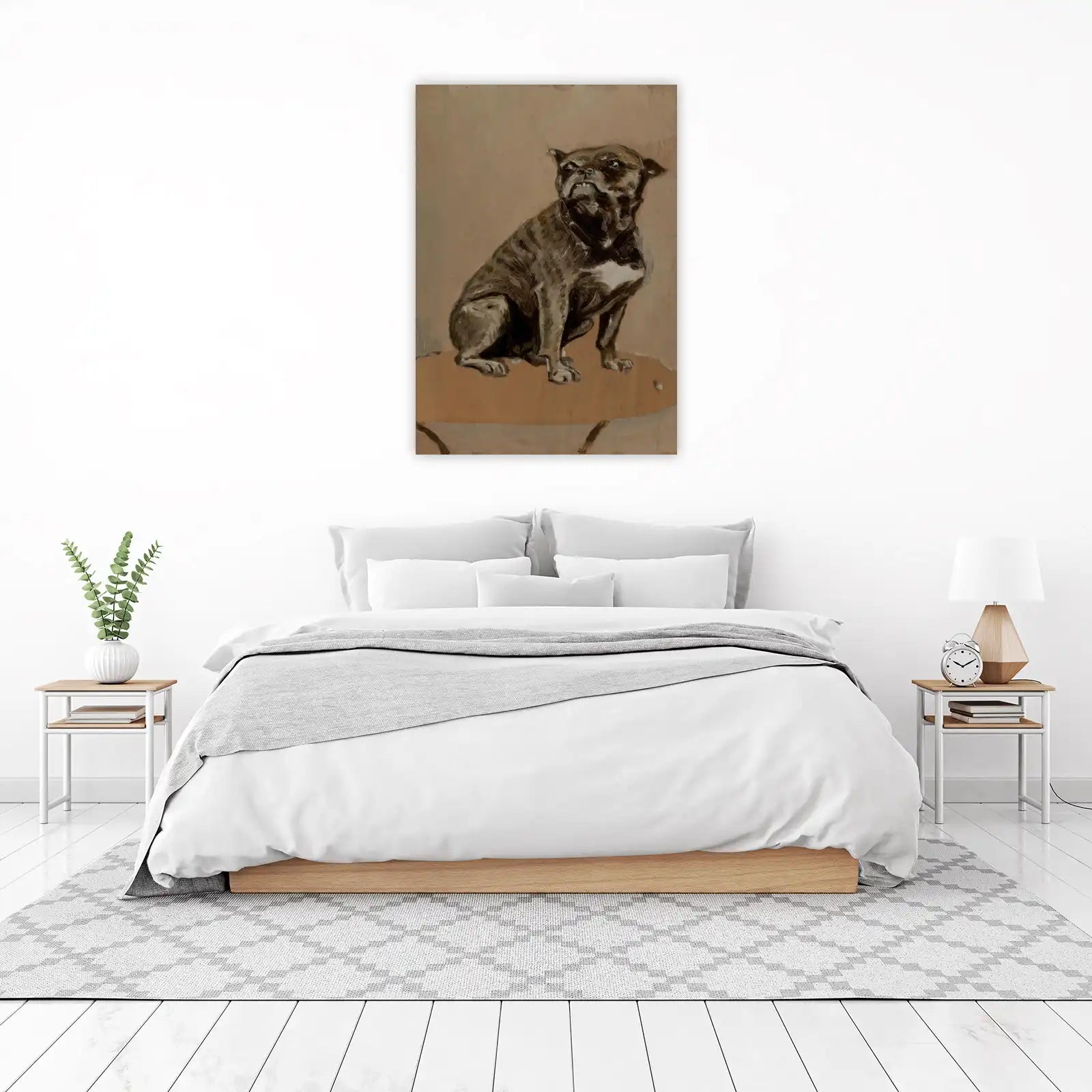 Charming Brindle French Bulldog Wall Art