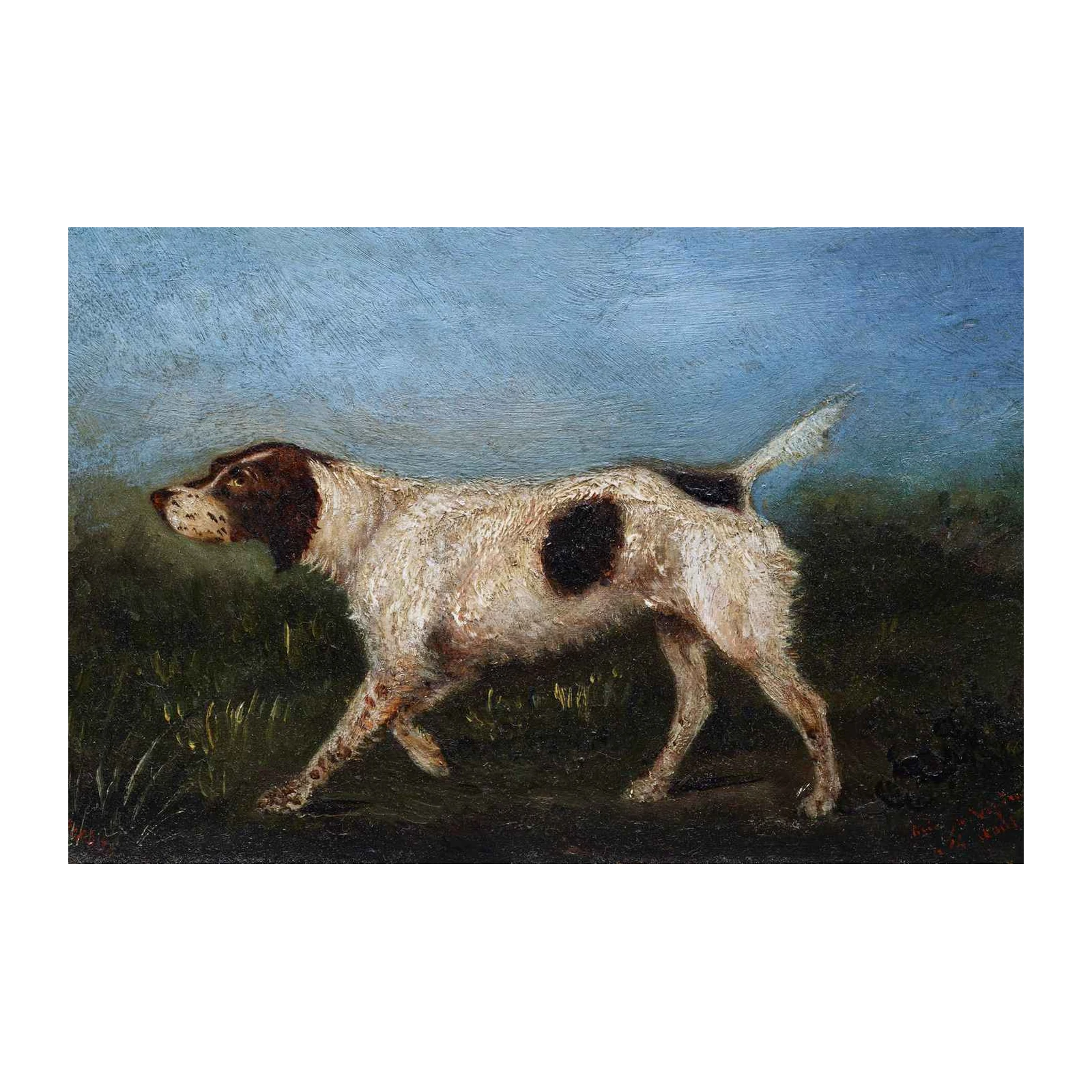 Vintage Pointer Dog Art Print | Hunting Dog Wall Art