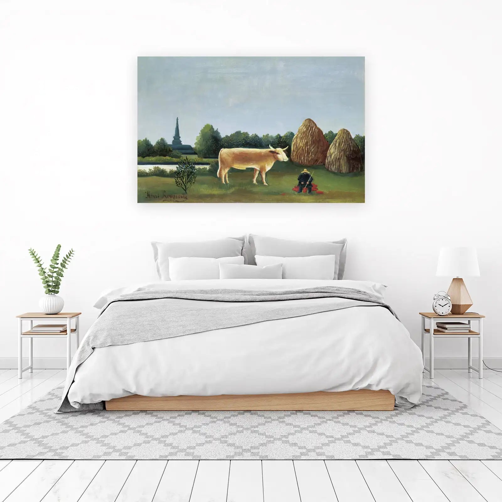 Pastoral Cow Landscape Wall Art