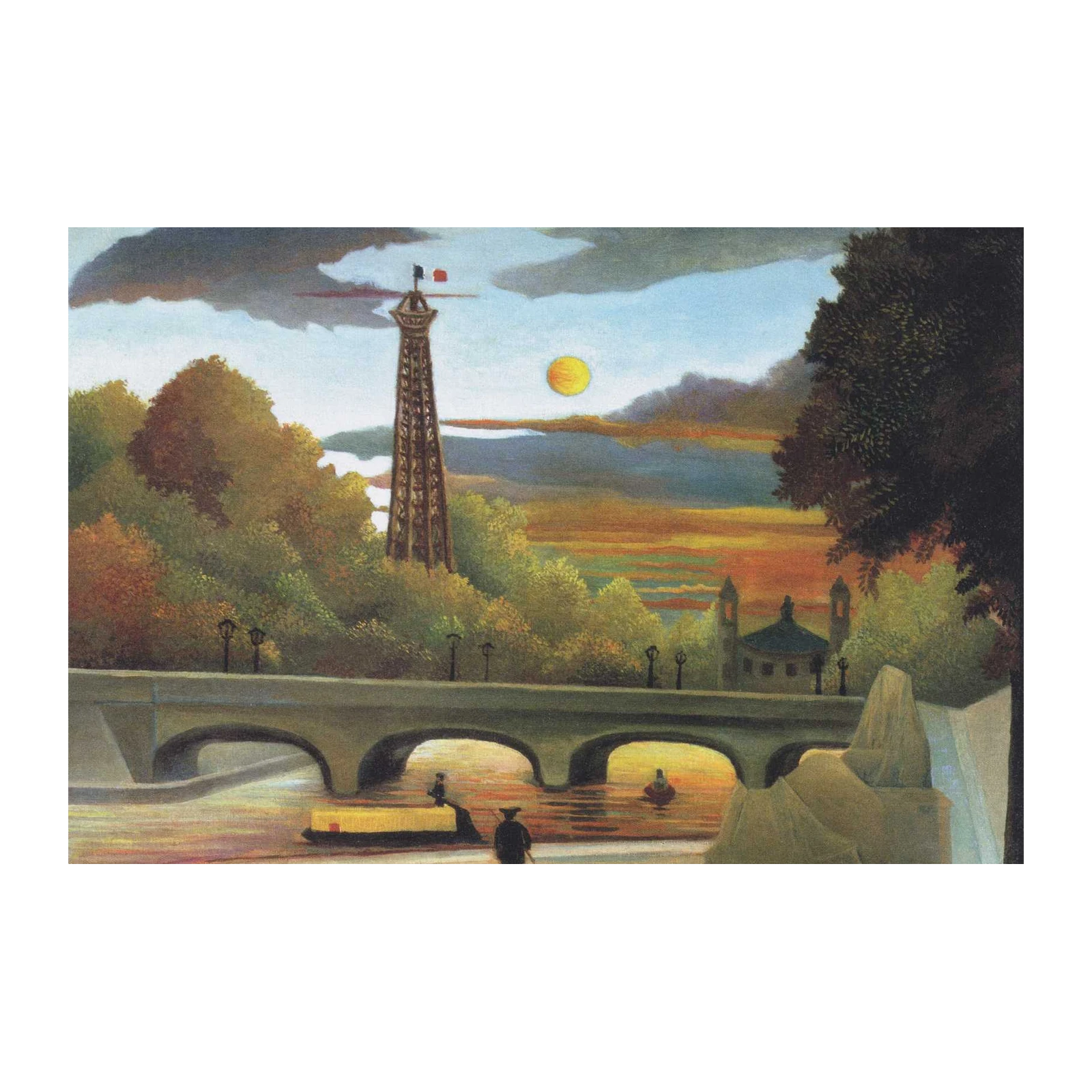 Parisian Sunset Eiffel Tower Wall Art