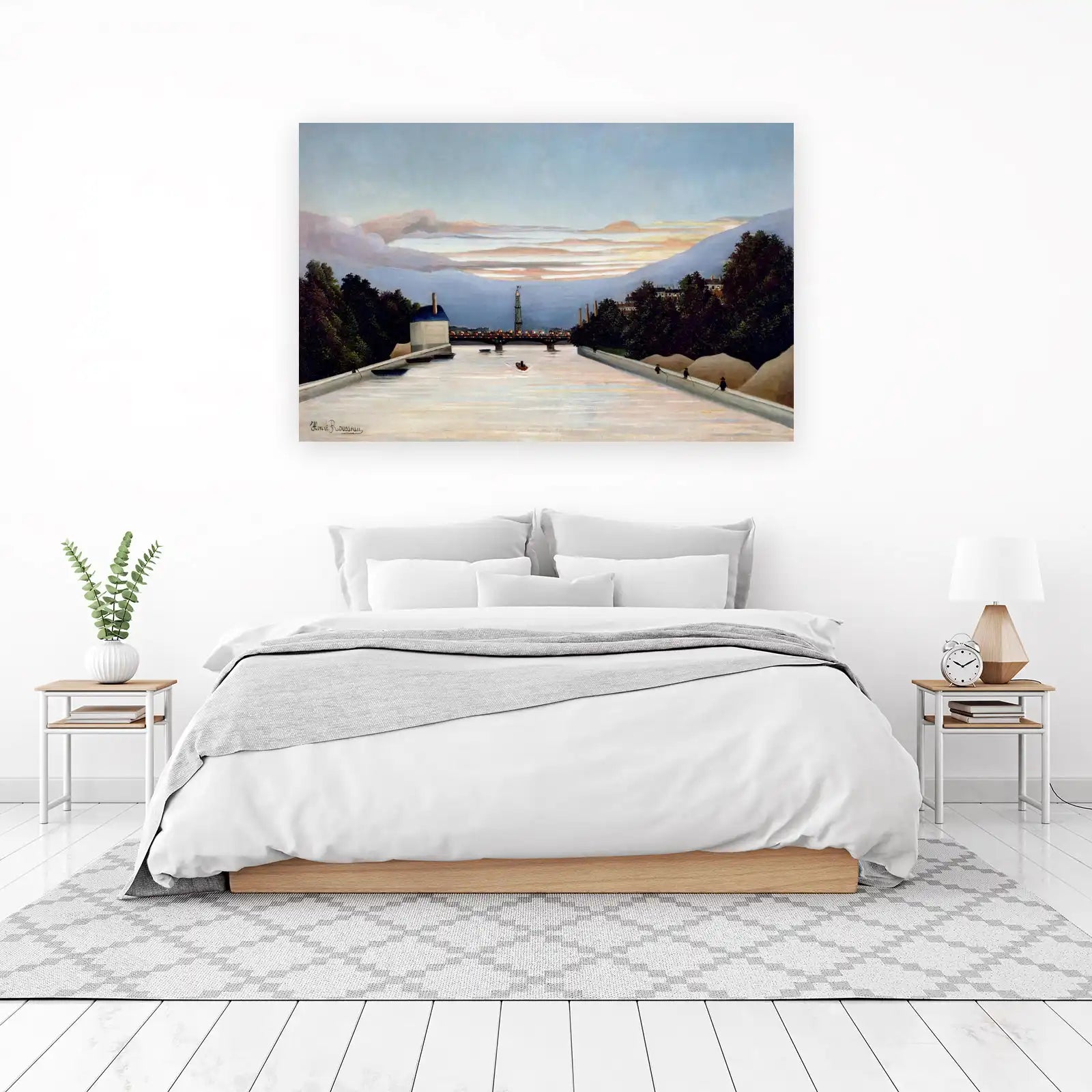 Parisian Riverside Dreams Henri Rousseau Wall Art