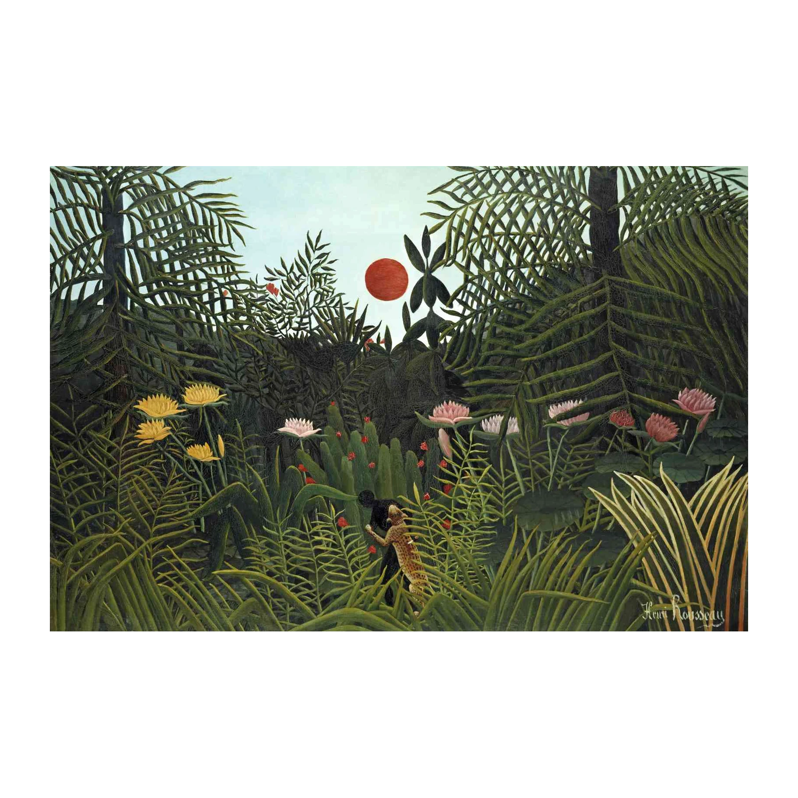 The Jungle Embrace Lion & Tiger Wall Art