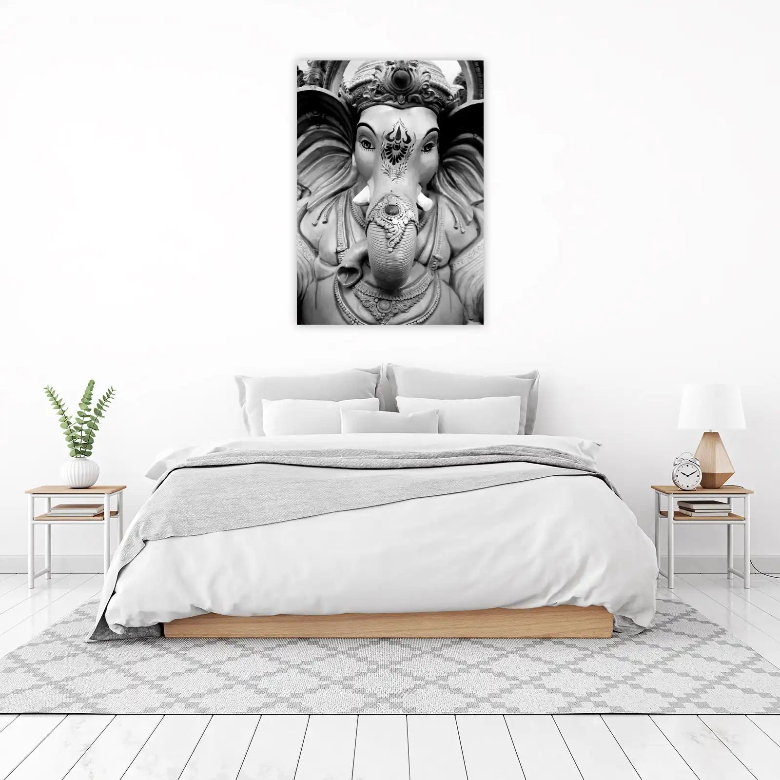 Majestic Ganesha Black & White Wall Art