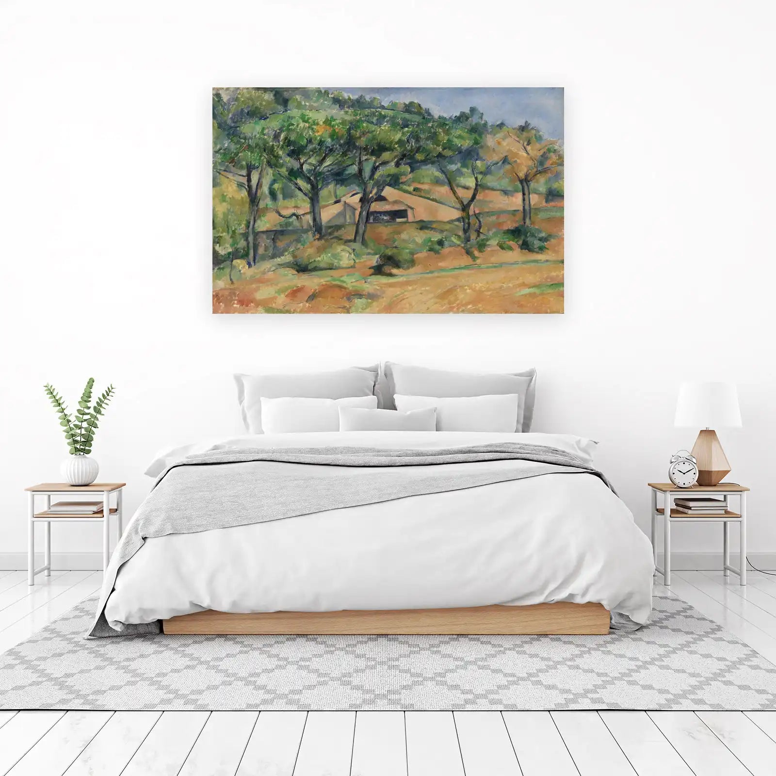 Impressionist Landscape Pine Trees Wall Art