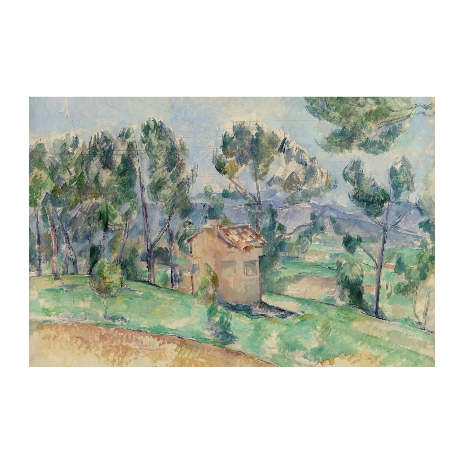 Serene Countryside House Impressionist Wall Art