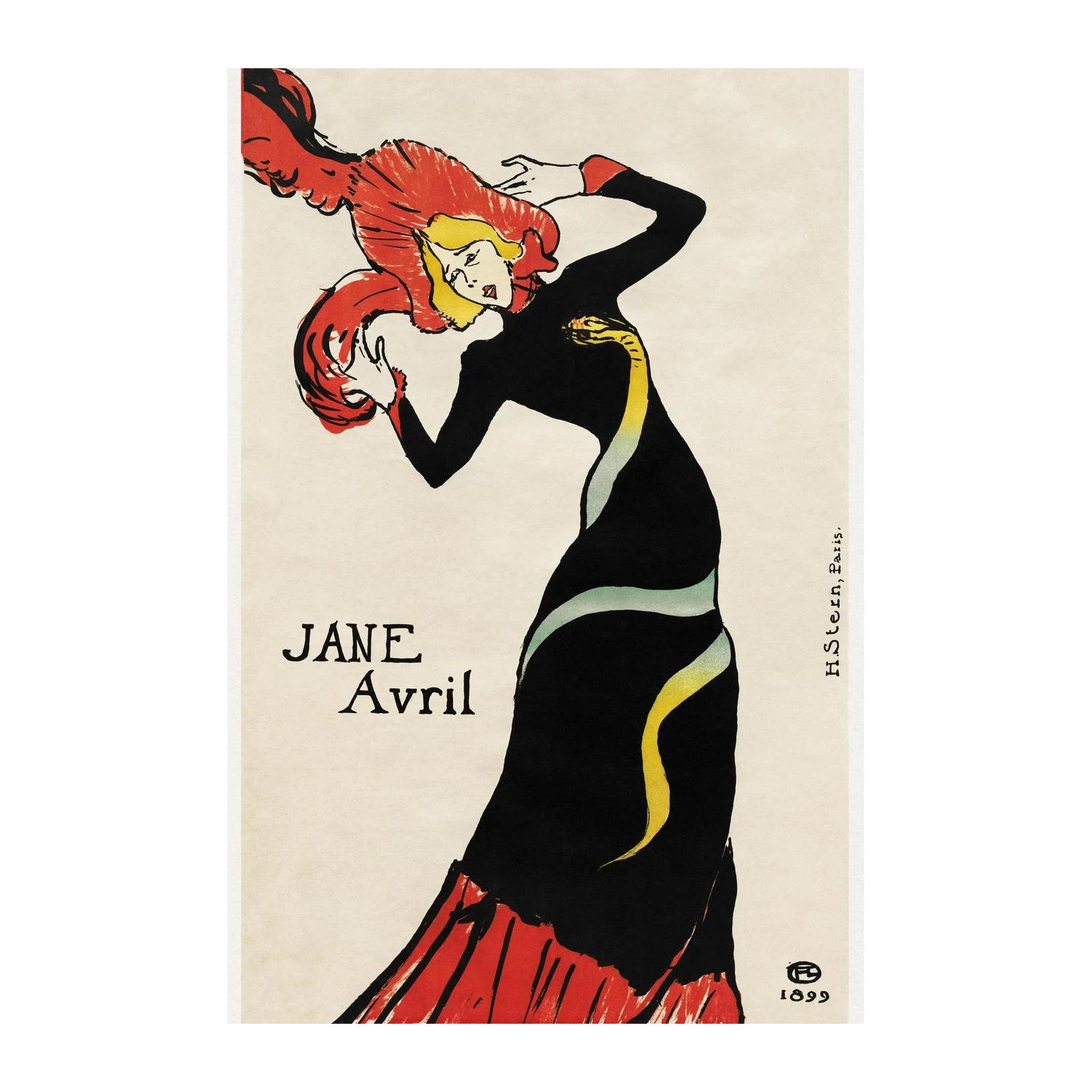 Jane Avril Art Nouveau Poster Wall Art