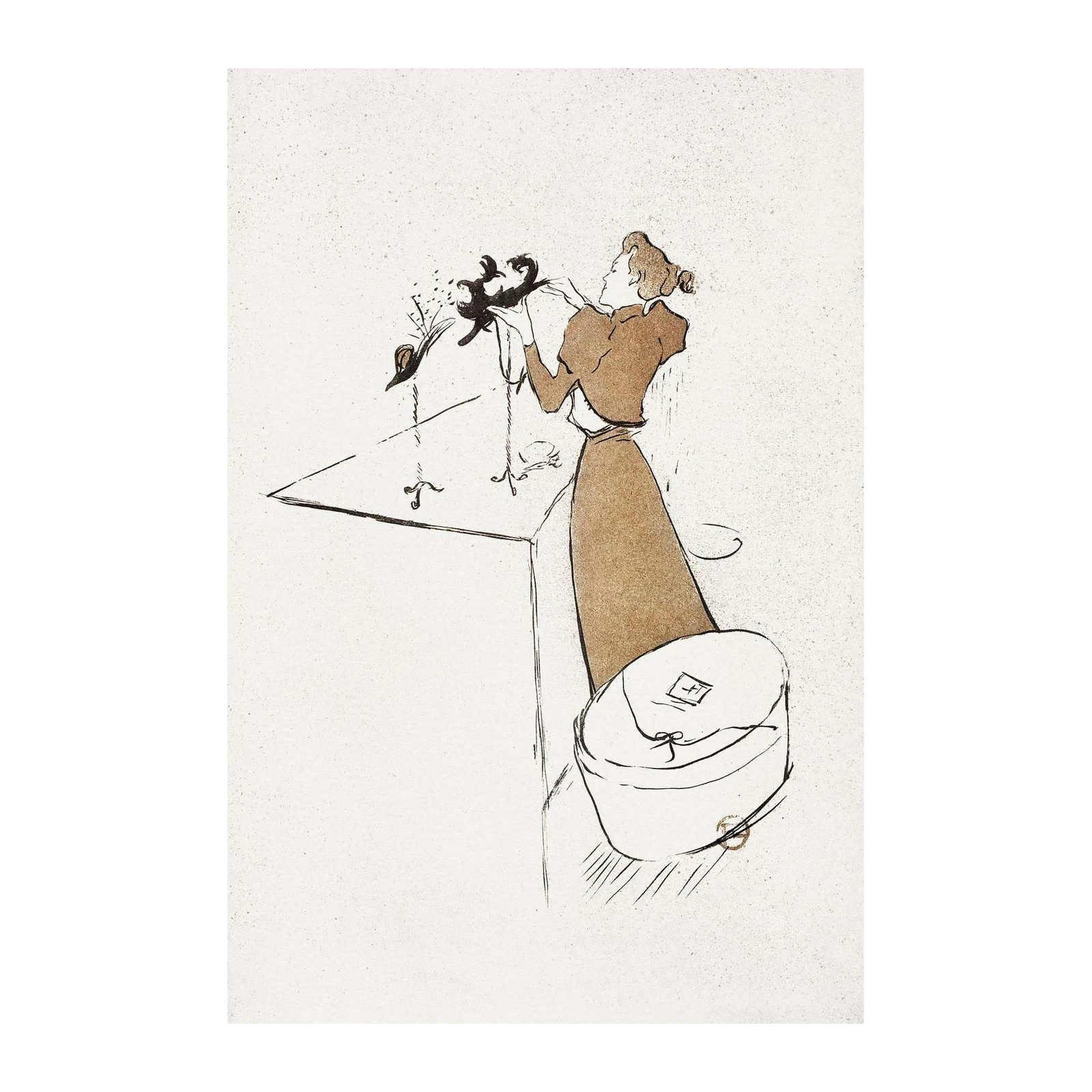 Elegant Parisian Woman with Hat Wall Art