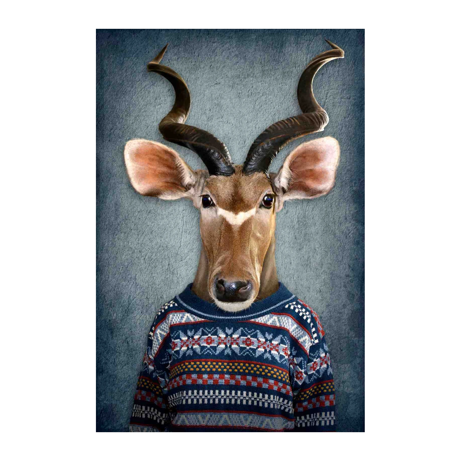 Chic Kudu Portrait Art Wall Art