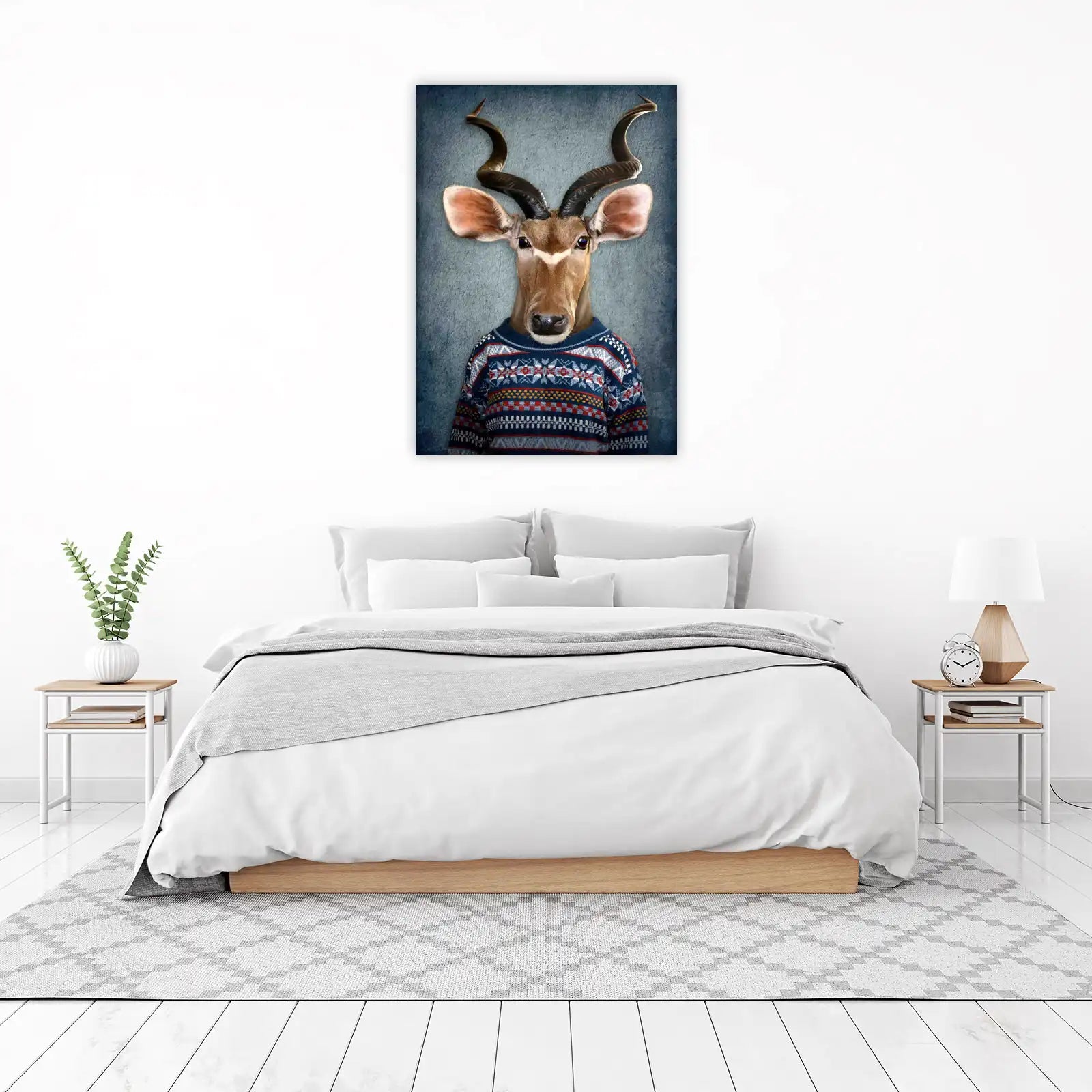 Chic Kudu Portrait Art Wall Art