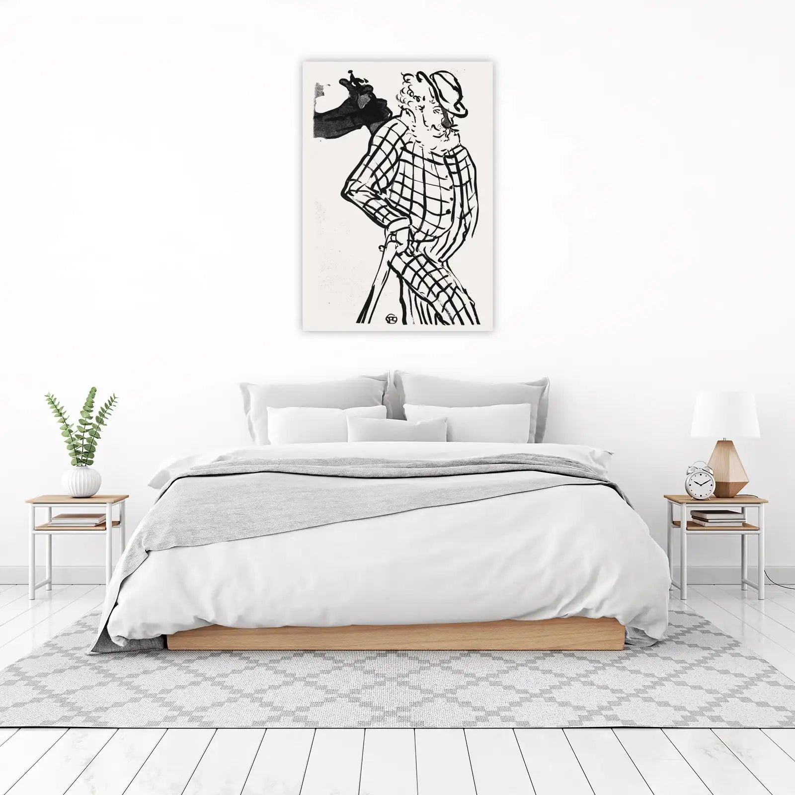 Vintage Man with Cane Wall Art | Classic Art