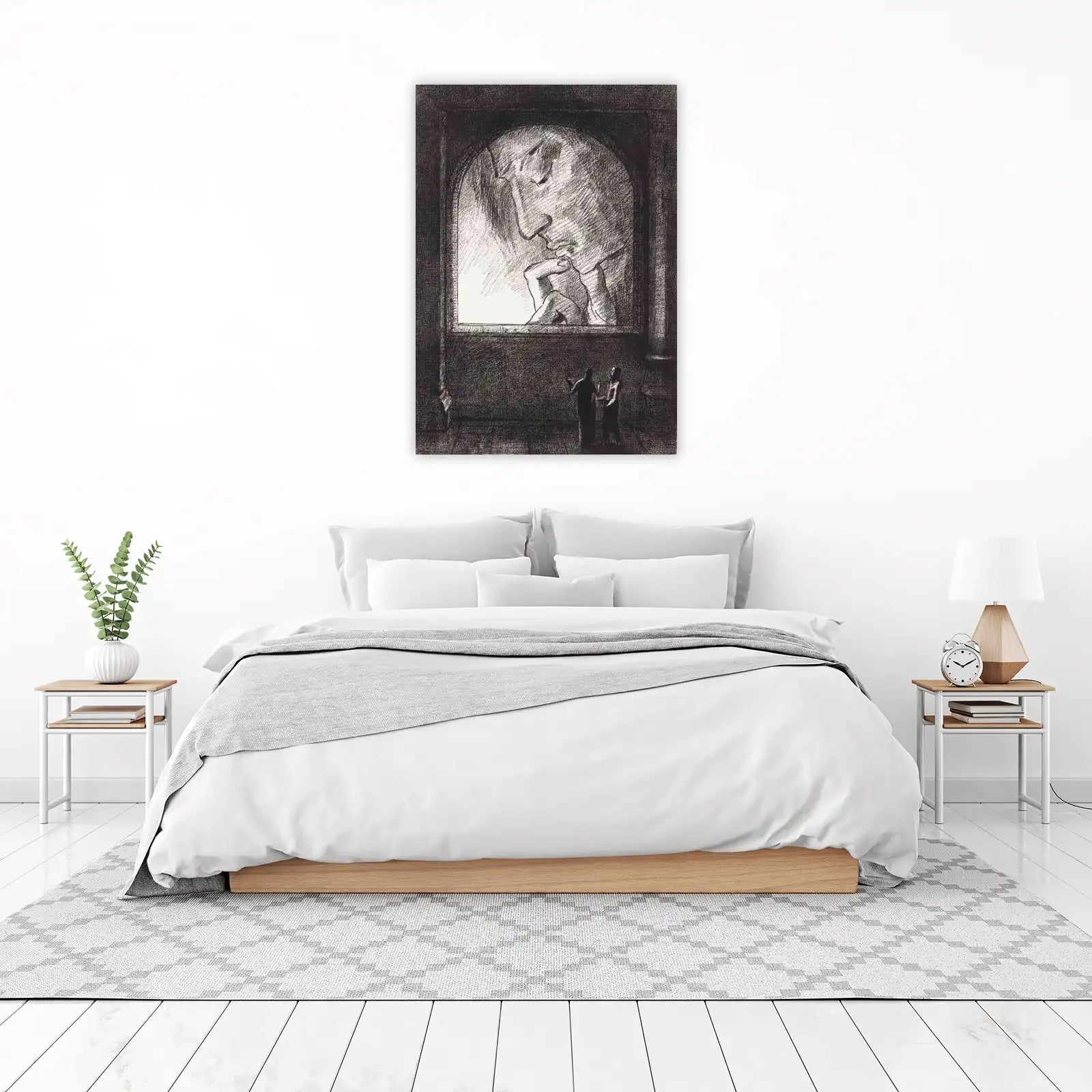 Mysterious Thinker Monumental Head Wall Art