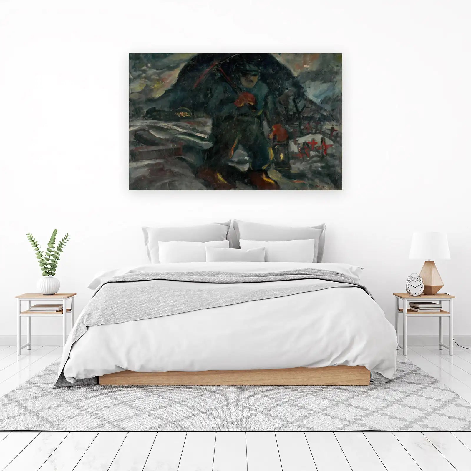 WW1 Soldier Lantern Landscape Wall Art