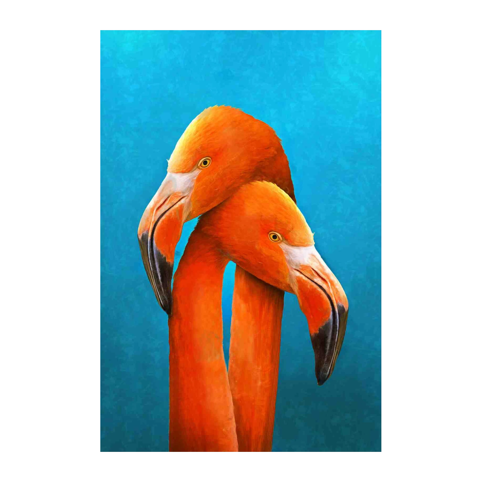 Vibrant Flamingo Duo Wall Art - Tropical Decor
