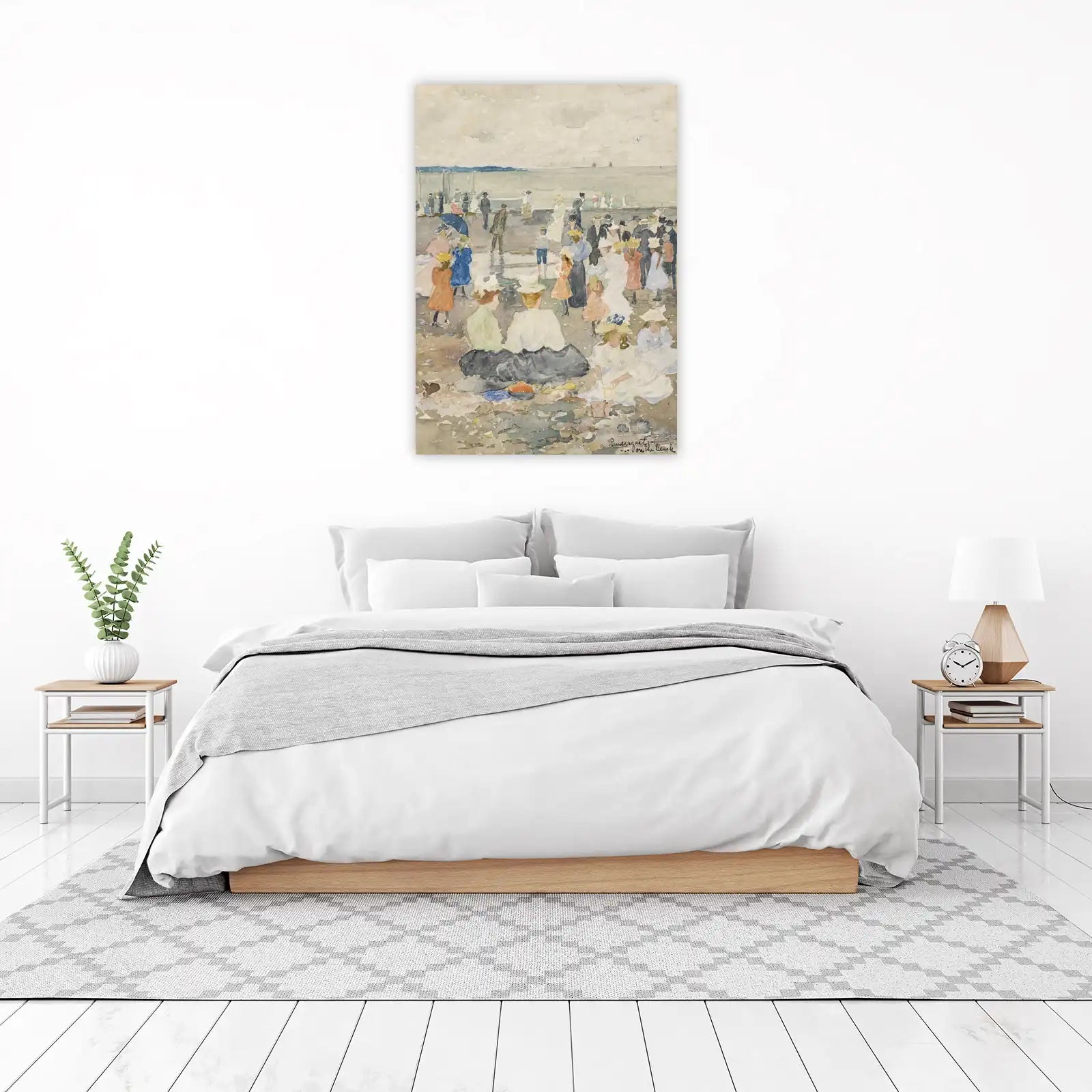 Seaside Leisure Vintage Beach Scene Wall Art