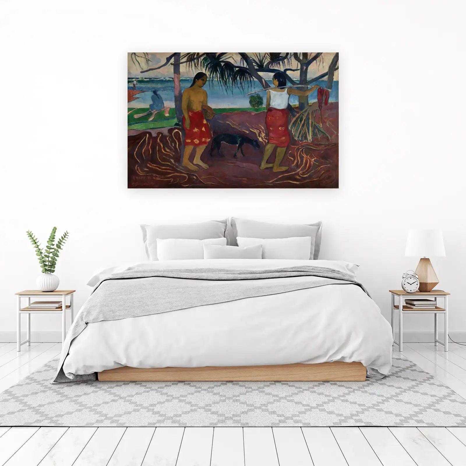 Tahitian Women Beach Scene Wall Art