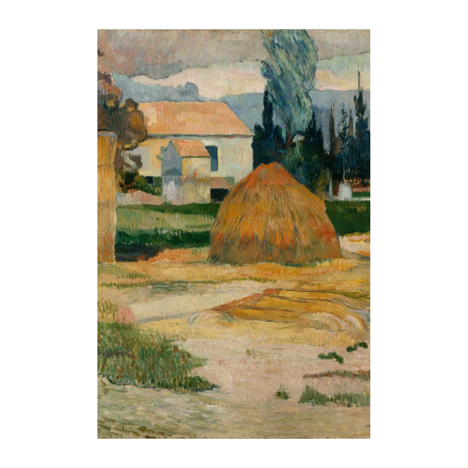 Impressionist Haystacks & Farmhouse Wall Art