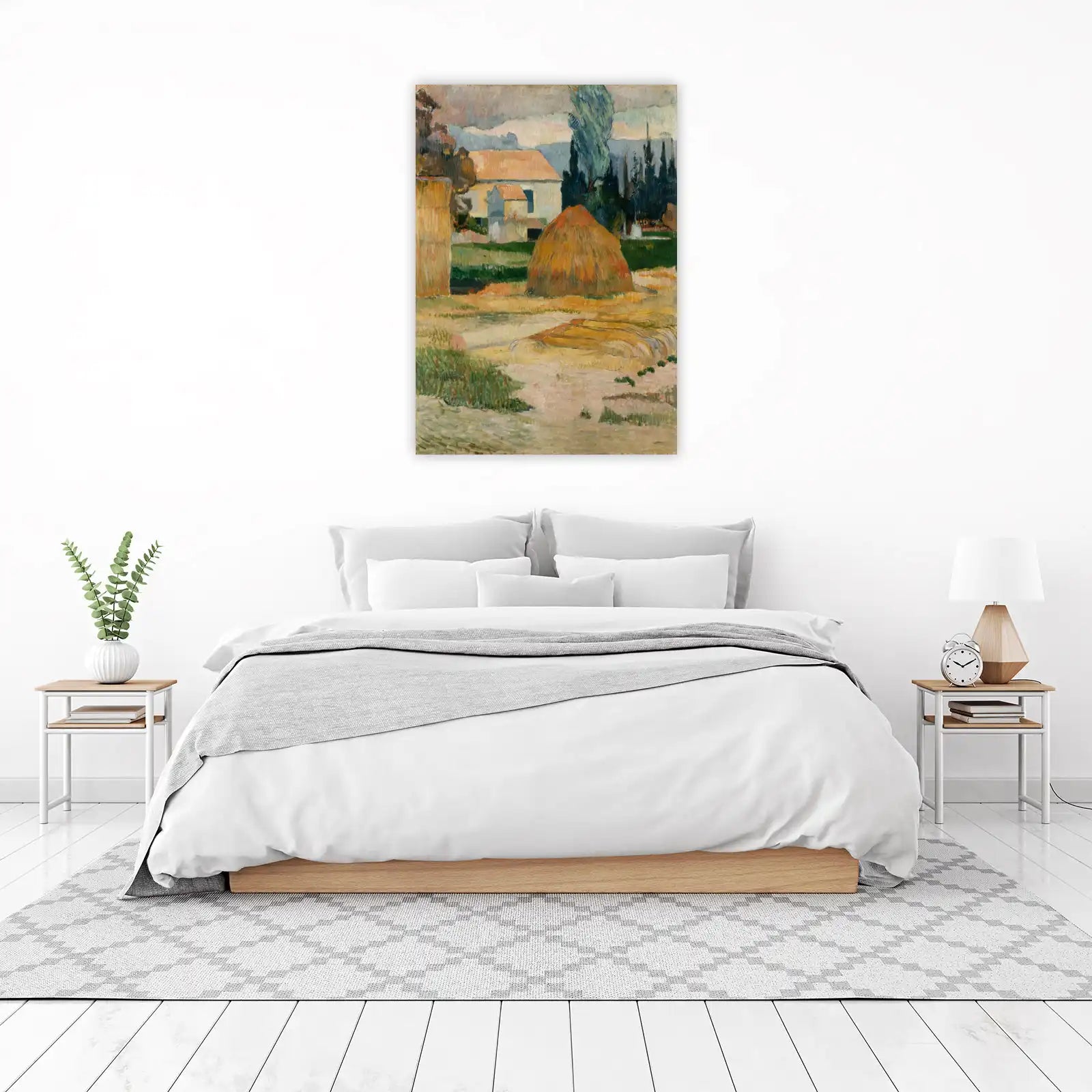 Impressionist Haystacks & Farmhouse Wall Art