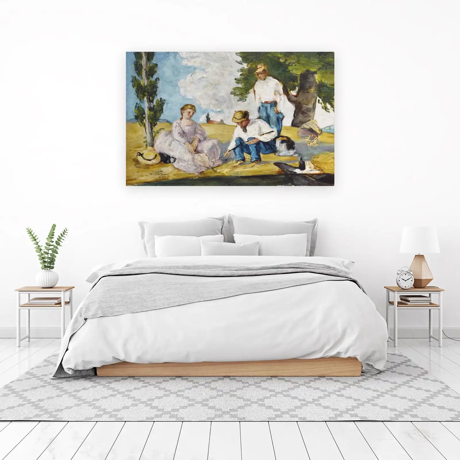 Vintage Riverside Picnic Wall Art