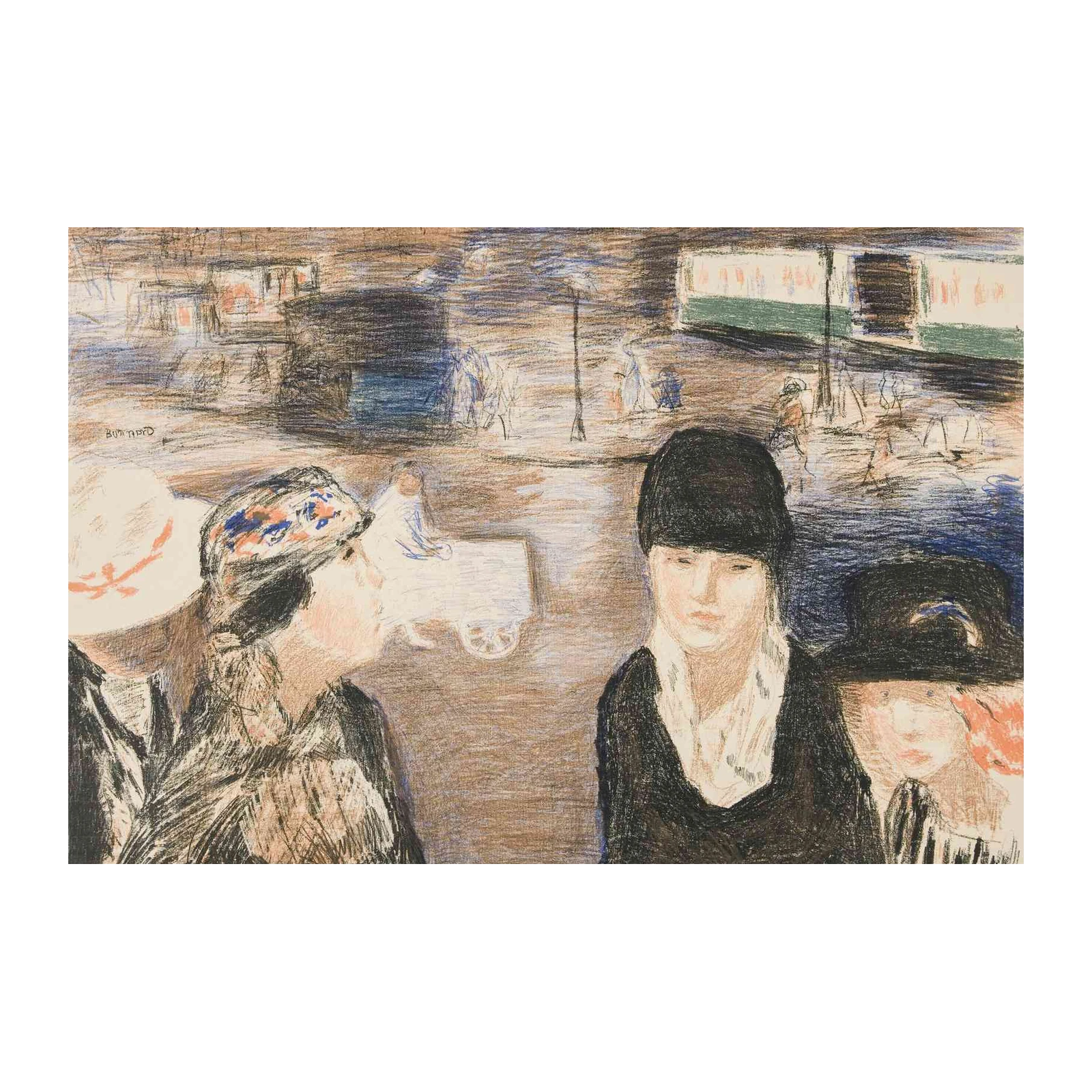 Vintage Street Scene Paris Wall Art