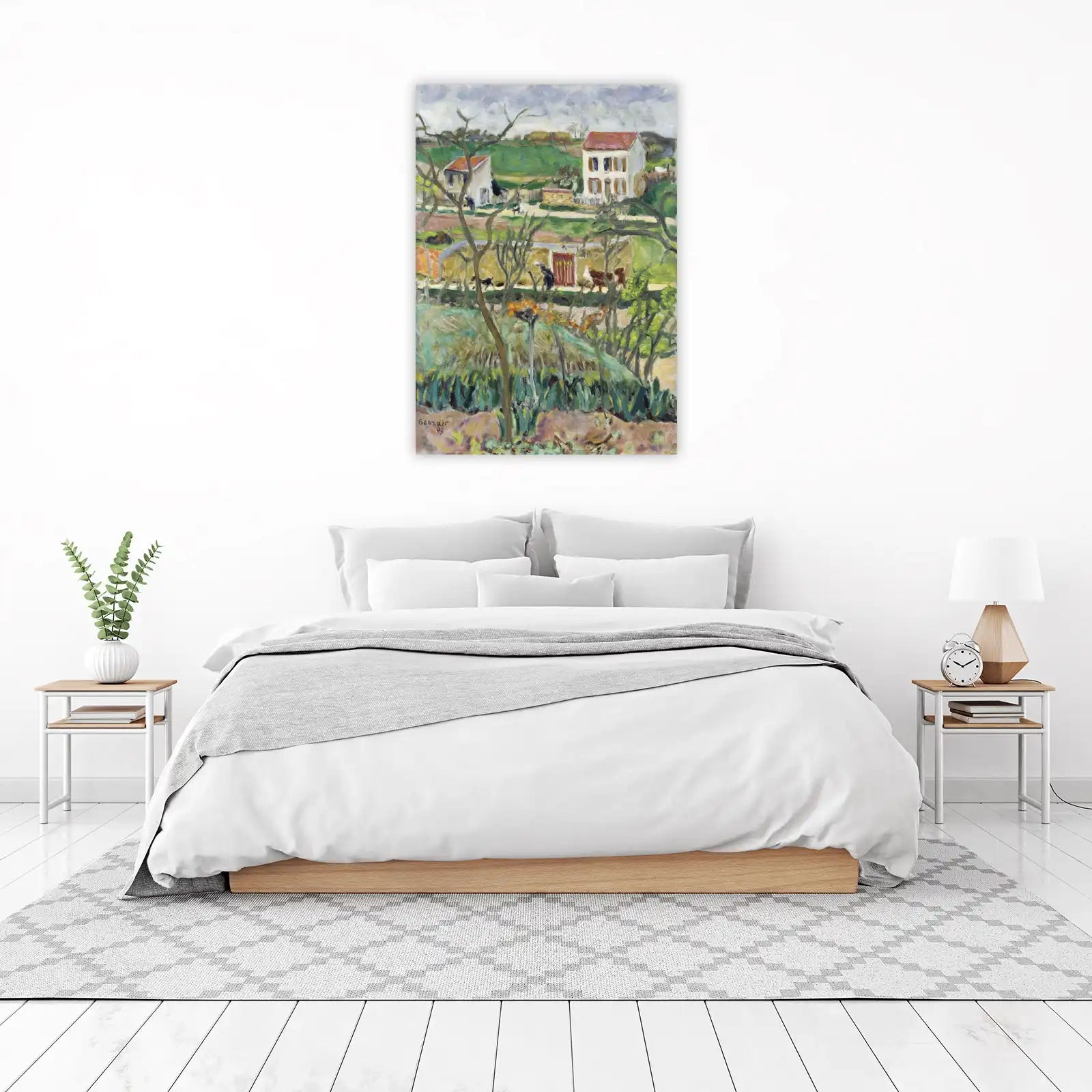 Impressionist Landscape Farm Scene Wall Art