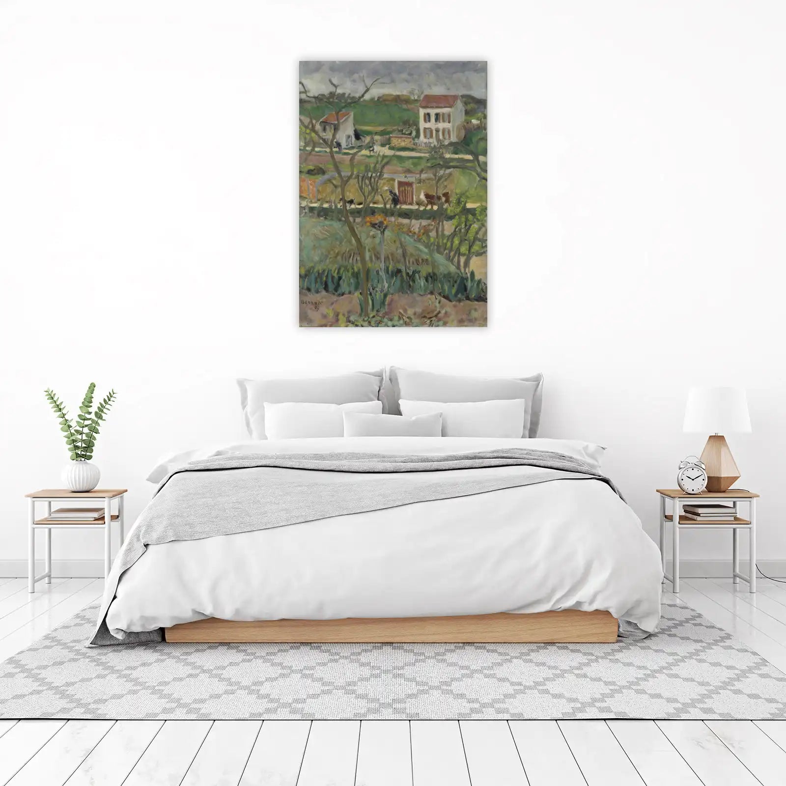 Impressionist Landscape Village Scene Wall Art