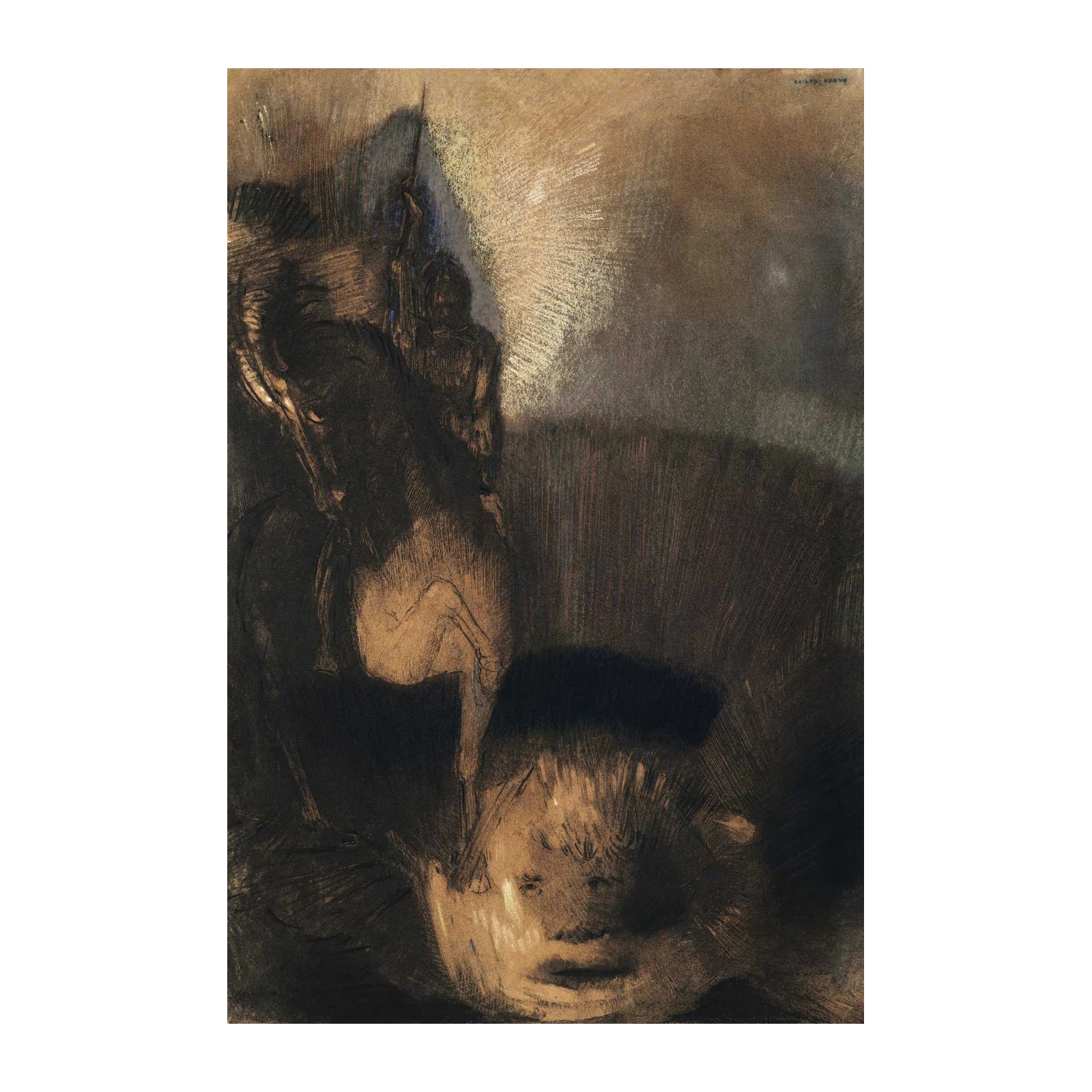 Mysterious Horseman & Figure Wall Art