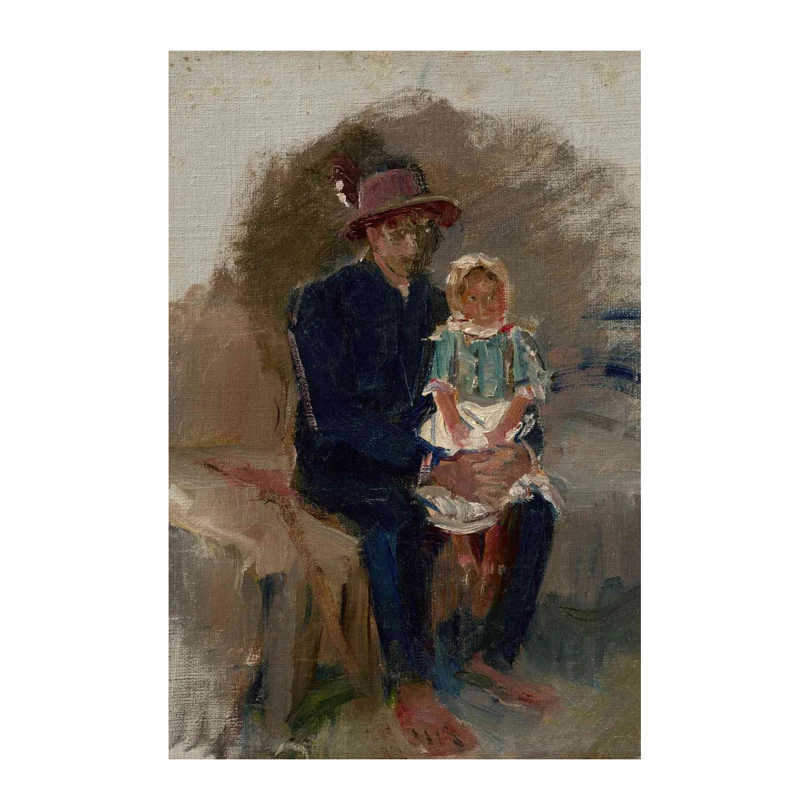Father and Child Embrace Wall Art