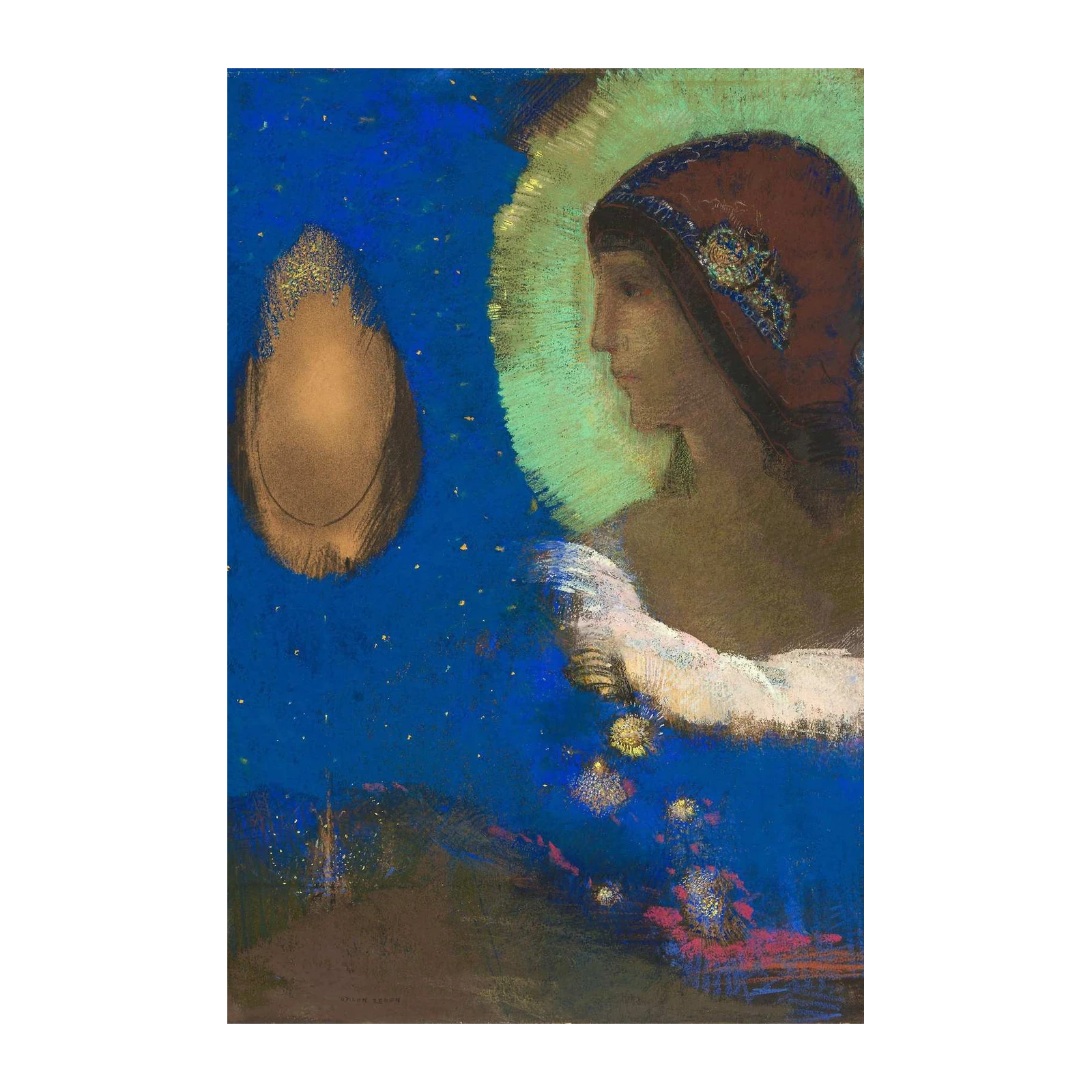 Mysterious Woman Celestial Dream Wall Art