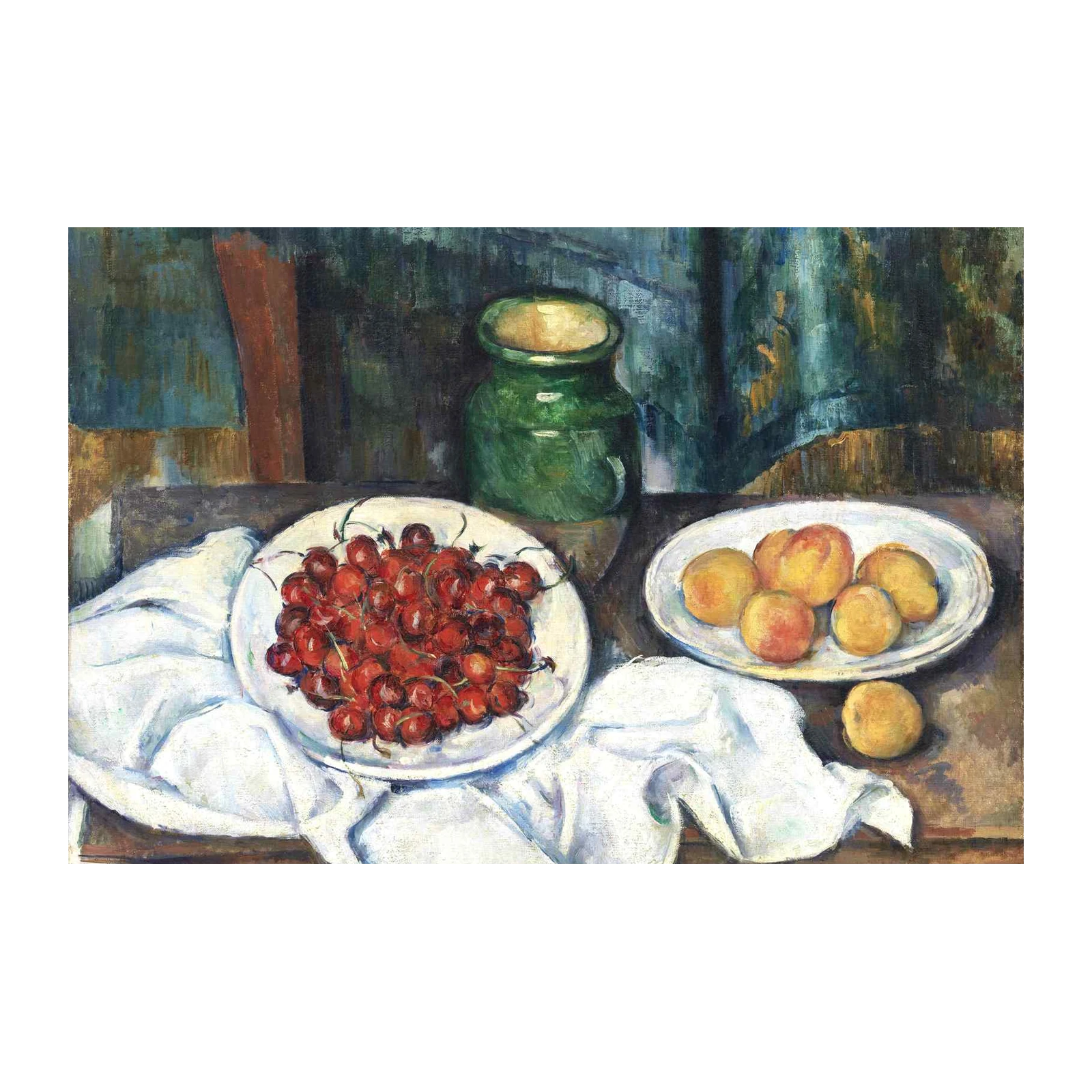 Vibrant Still Life Fruit Ceramic Jar Wall Art