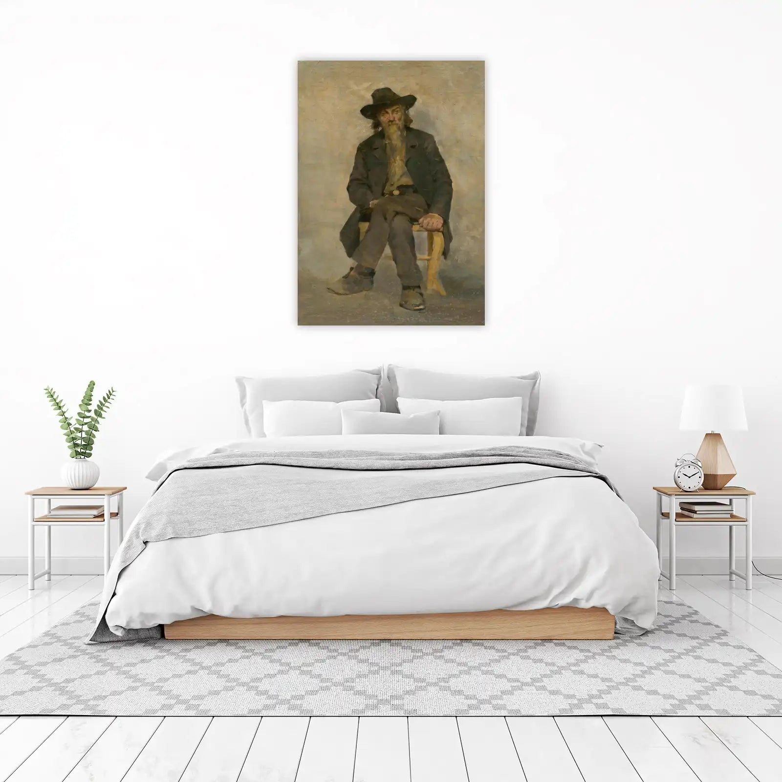 Rustic Man Portrait Vintage Wall Art
