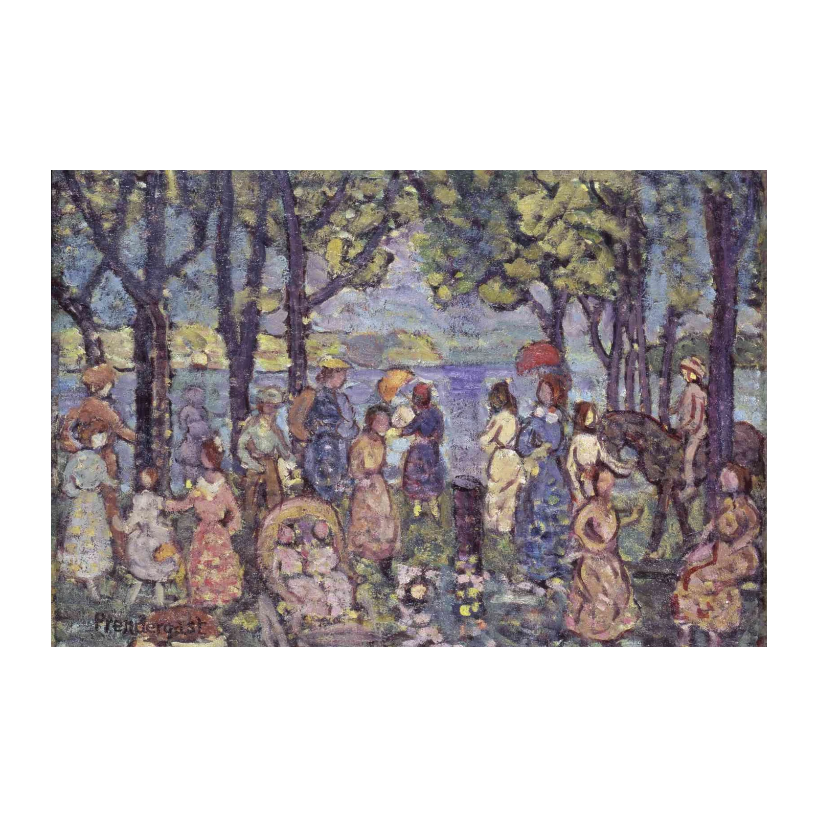 Idyllic Park Scene Impressionist Wall Art